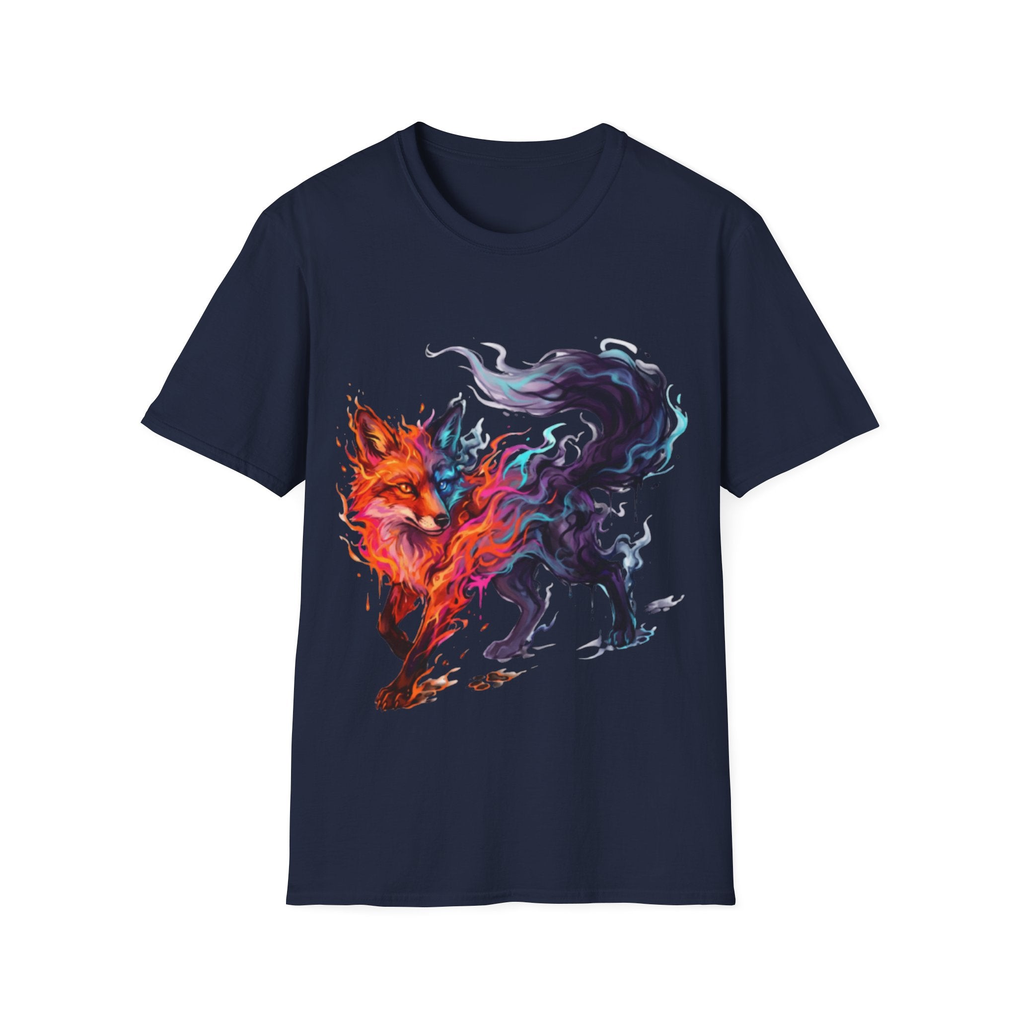 Urban Fox Flame T-Shirt - Trendy Streetwear Design