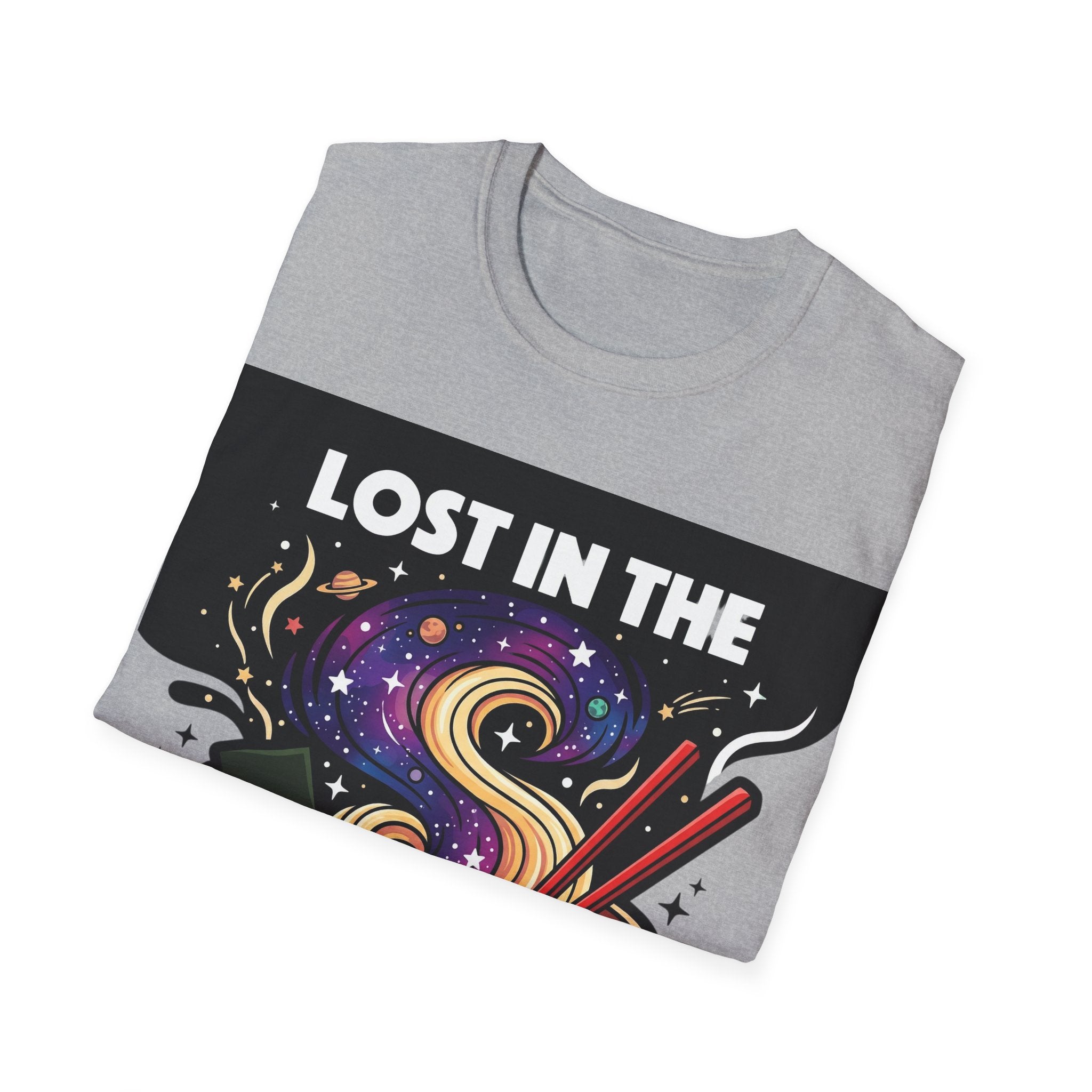 Lost in the Sauce Ramen Graphic Tee | Cosmic Noodle Bowl Streetwear Shirt