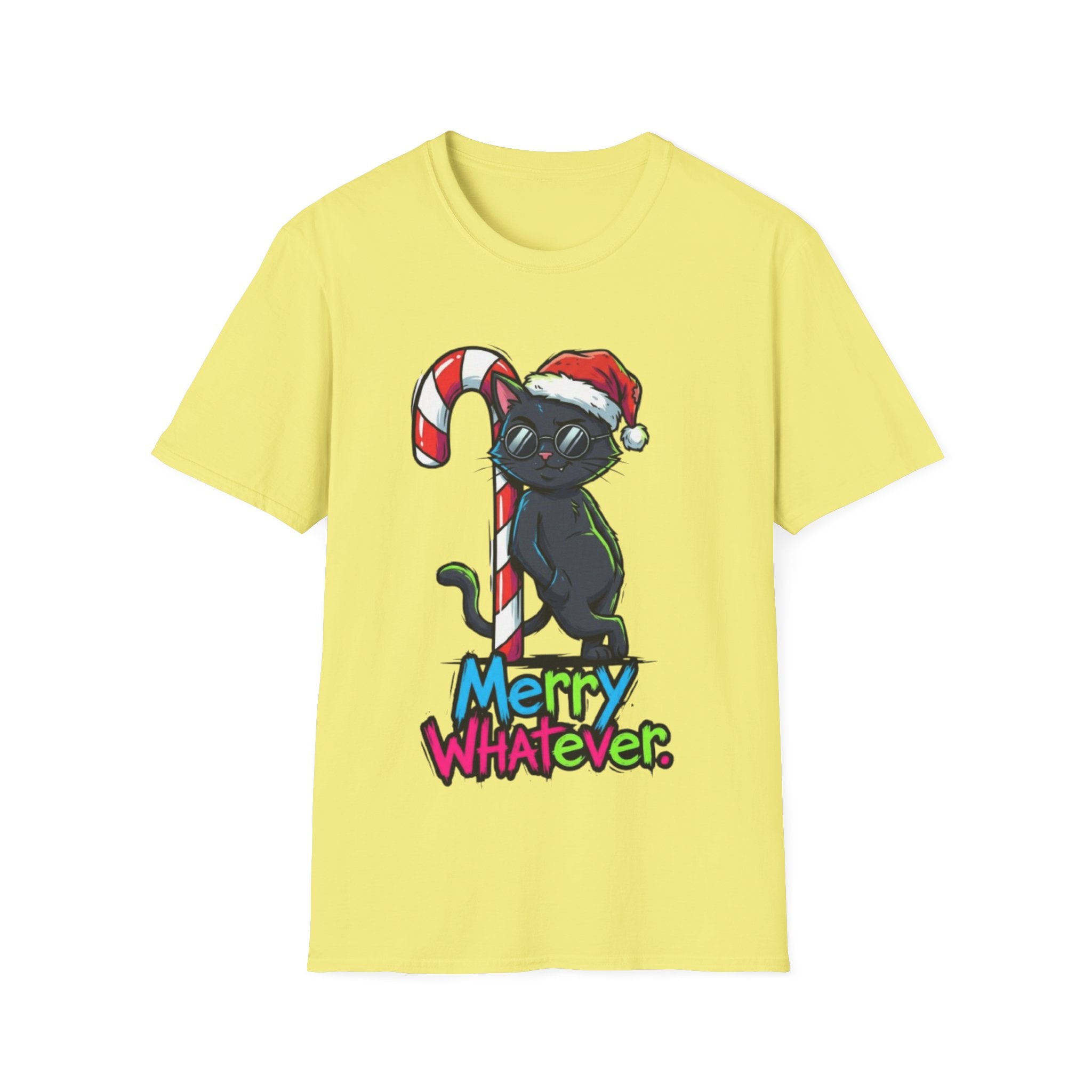 Christmas T-shirt: Merry Whatever Cat