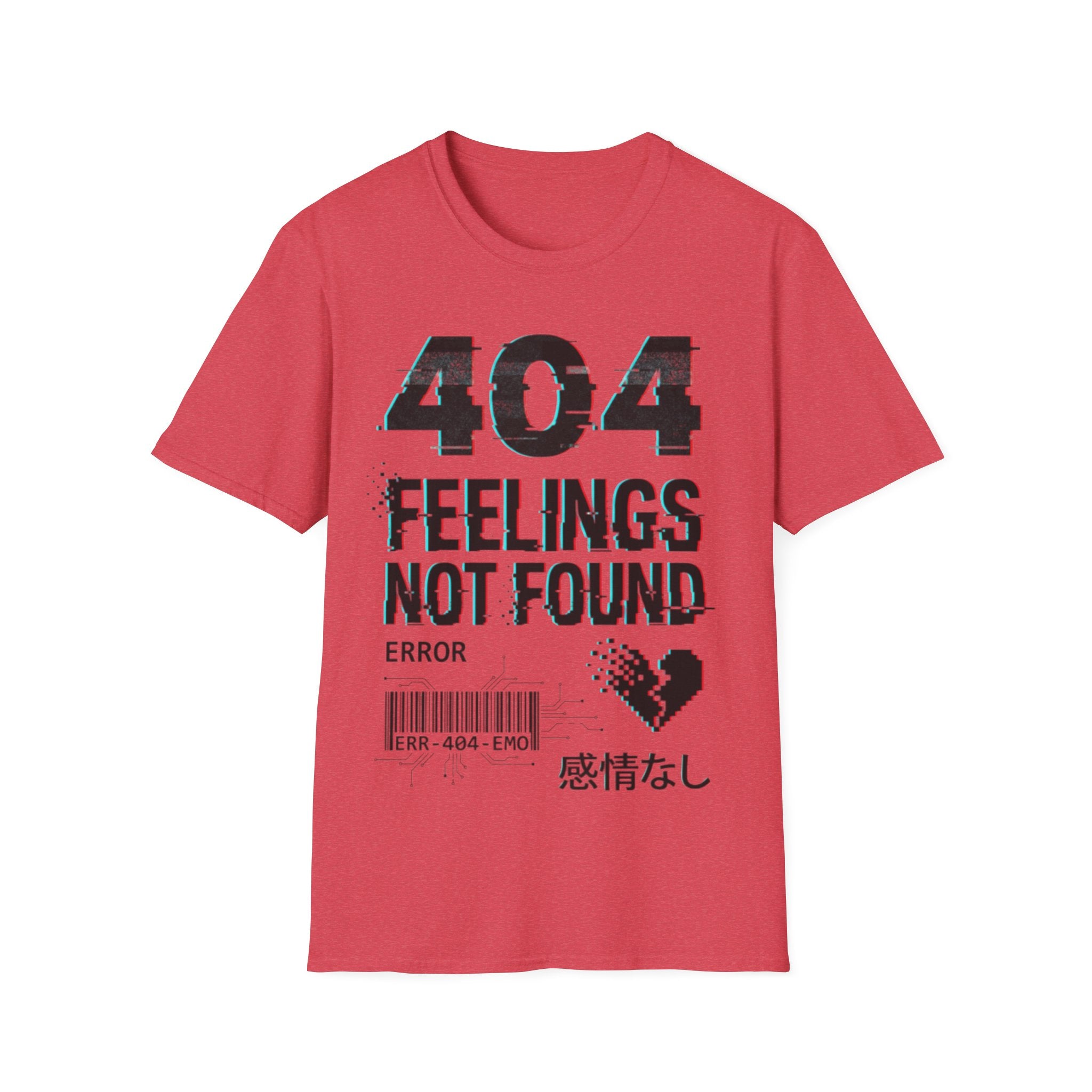 Urban Streetwear '404 Feelings' Glitch T-Shirt
