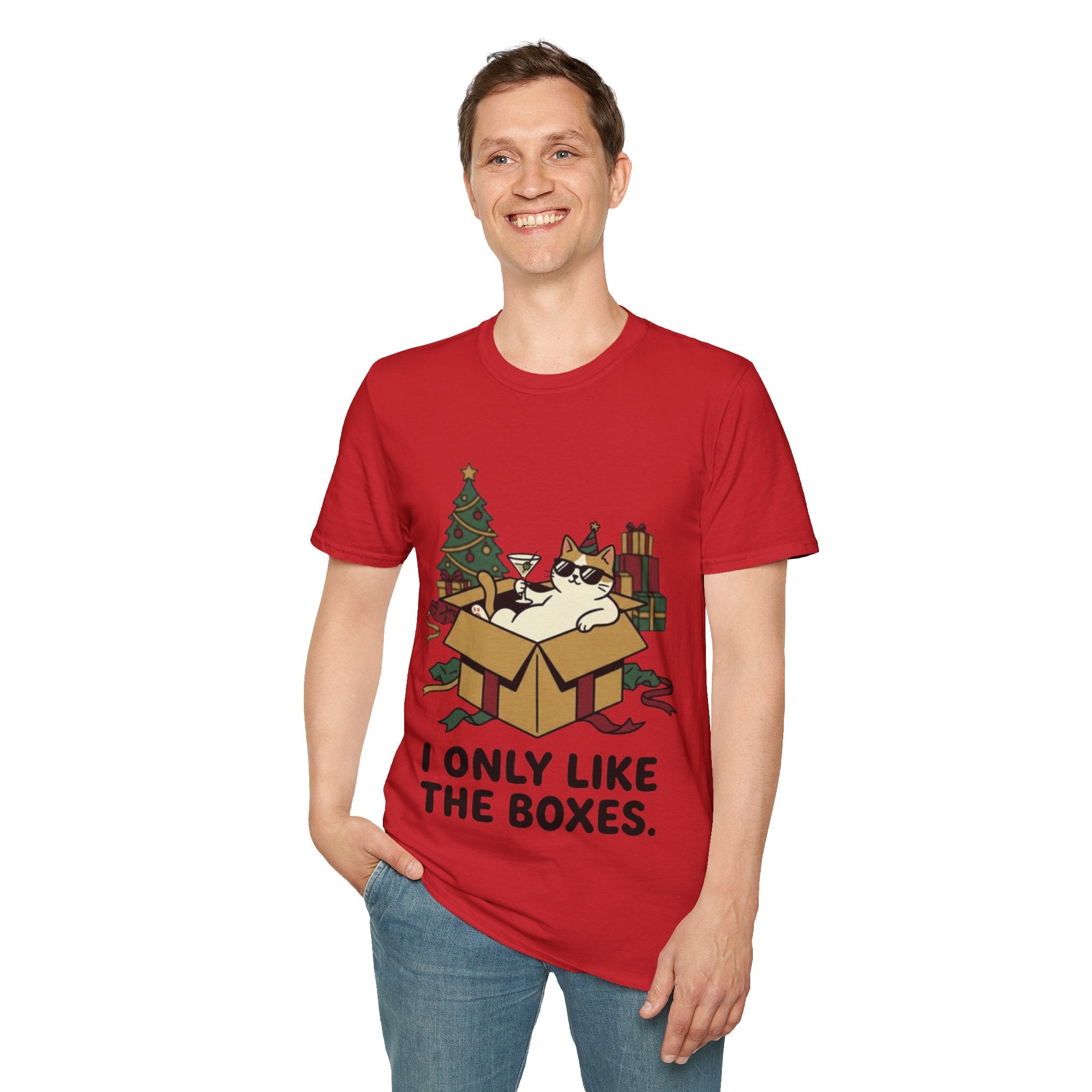 Cat Holiday Spirit Tee | Funny & Cool Christmas T-shirt
