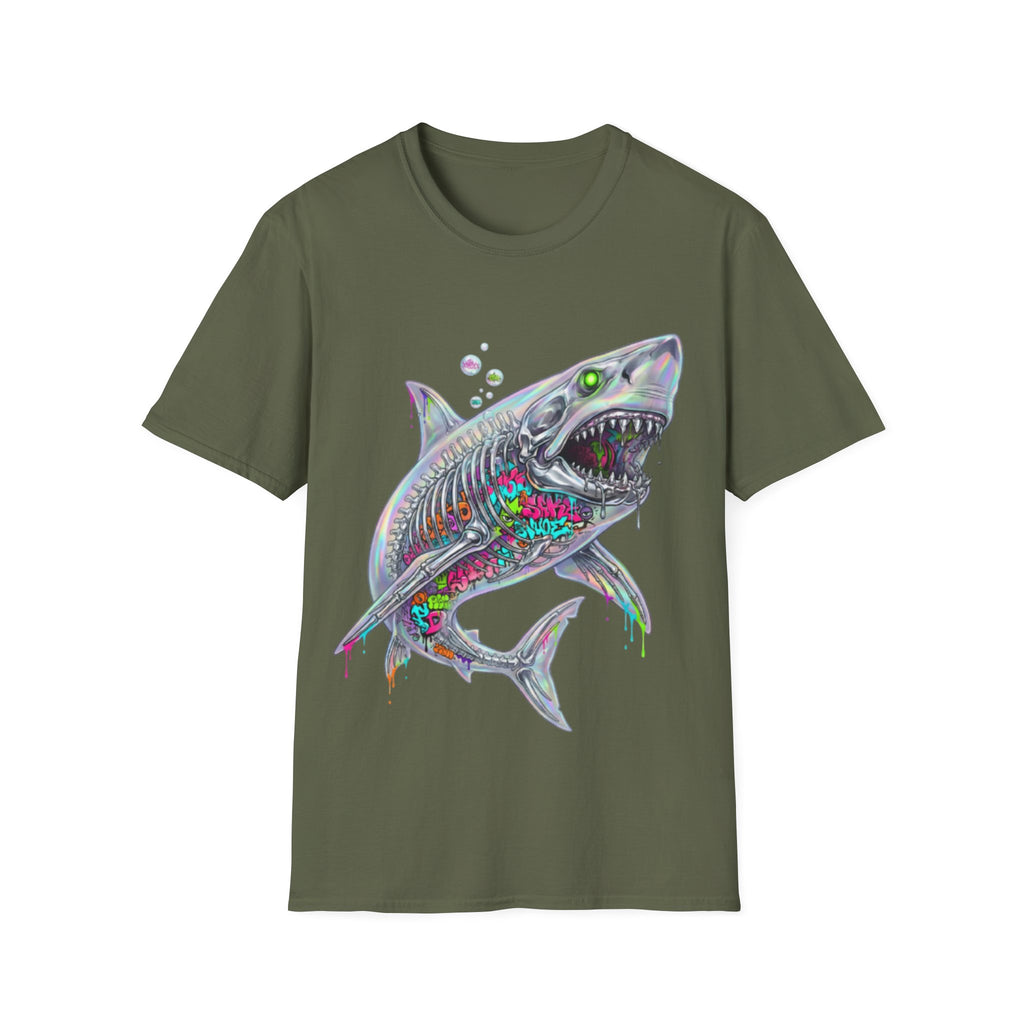 Iridescent Shark Streetwear T-Shirt - Urban Style