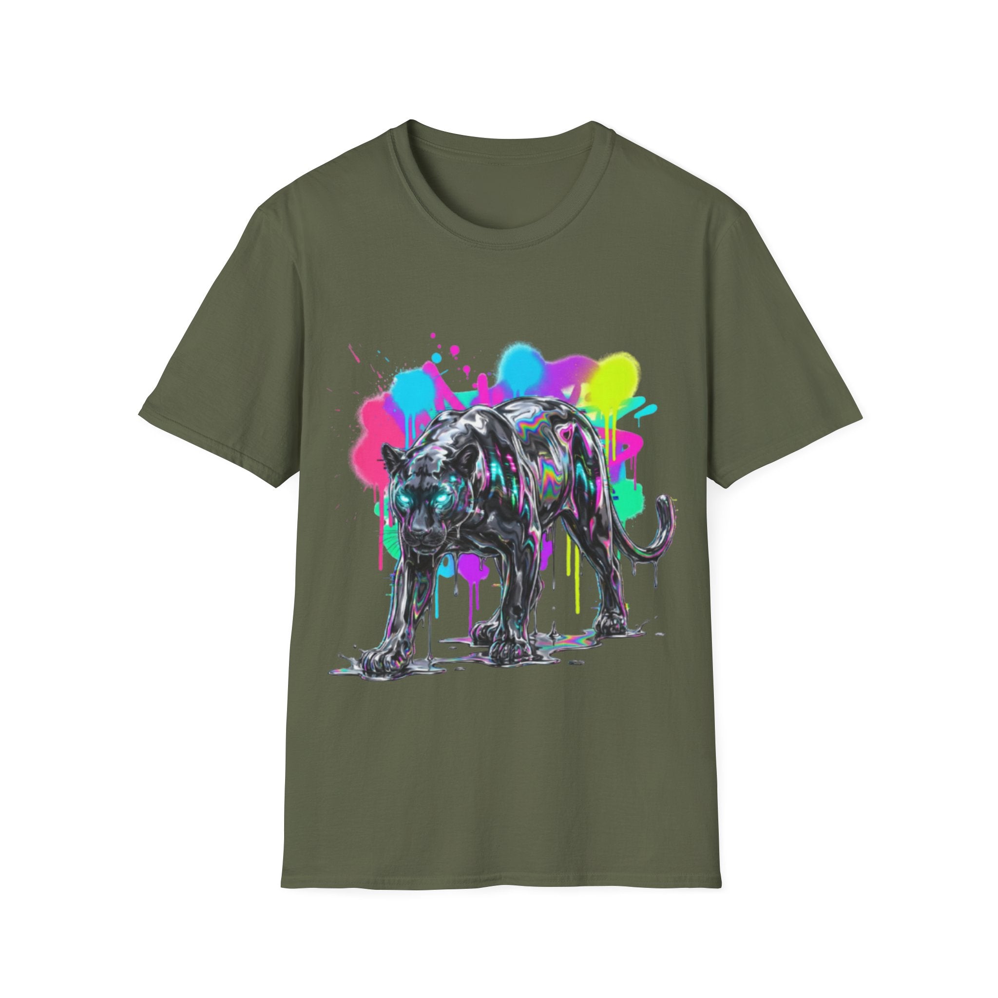 Neon Panther Streetwear Tee - Urban Trendy Vibes