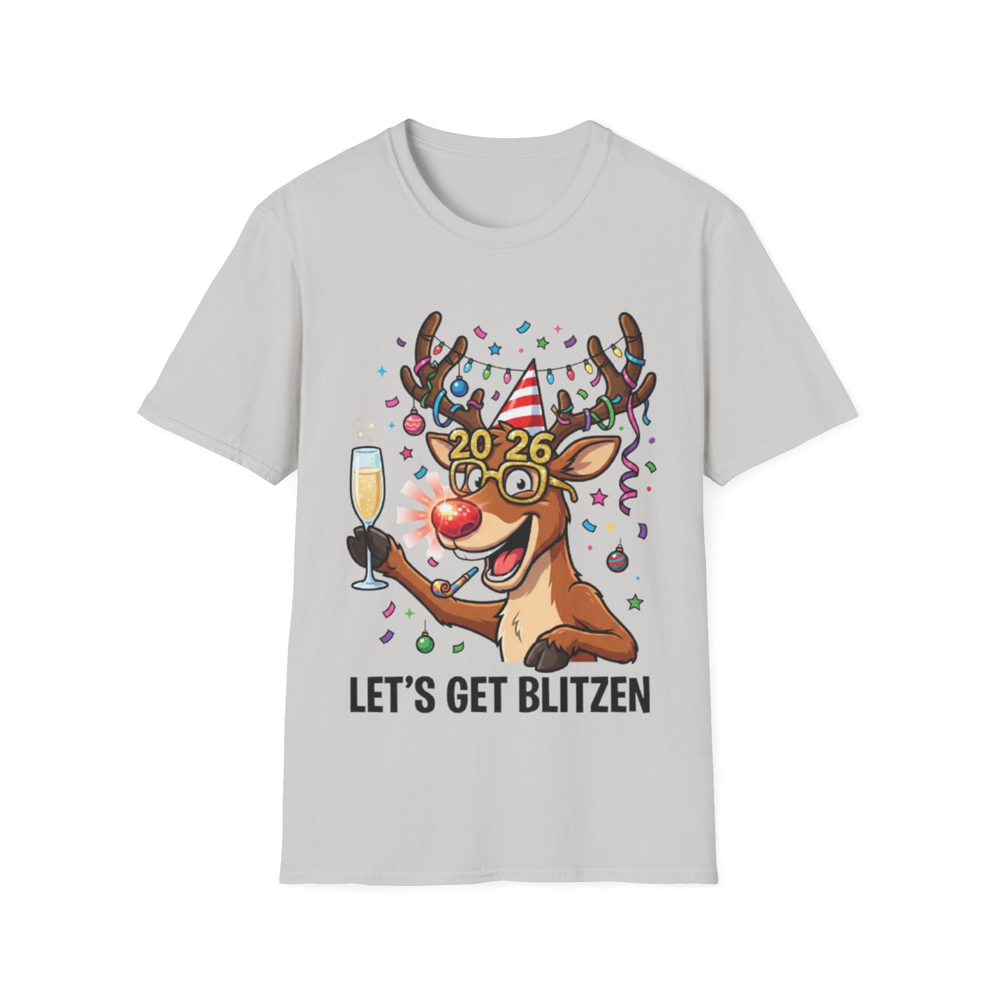 Trendy 2026 Reindeer Party Tee for Urban Style