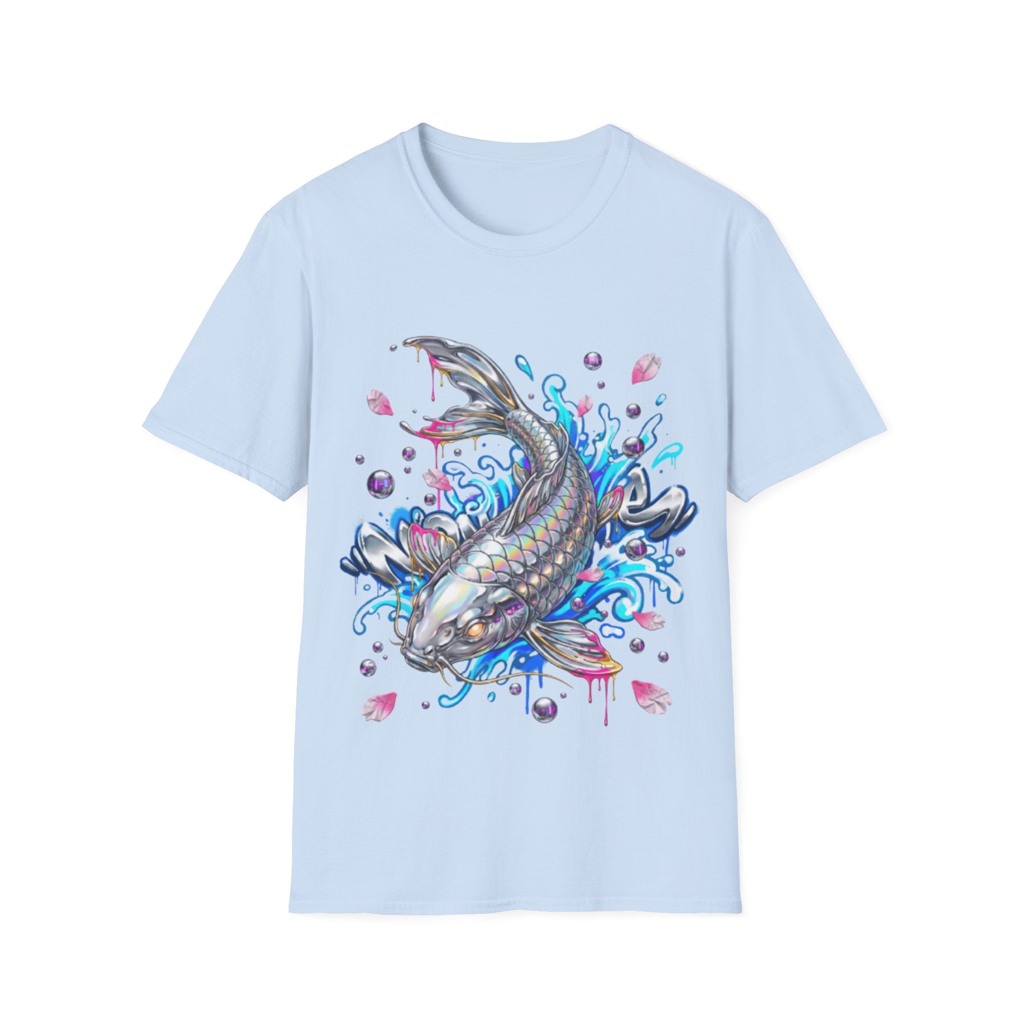 Trendy Holographic Koi T-Shirt for Urban Streetwear