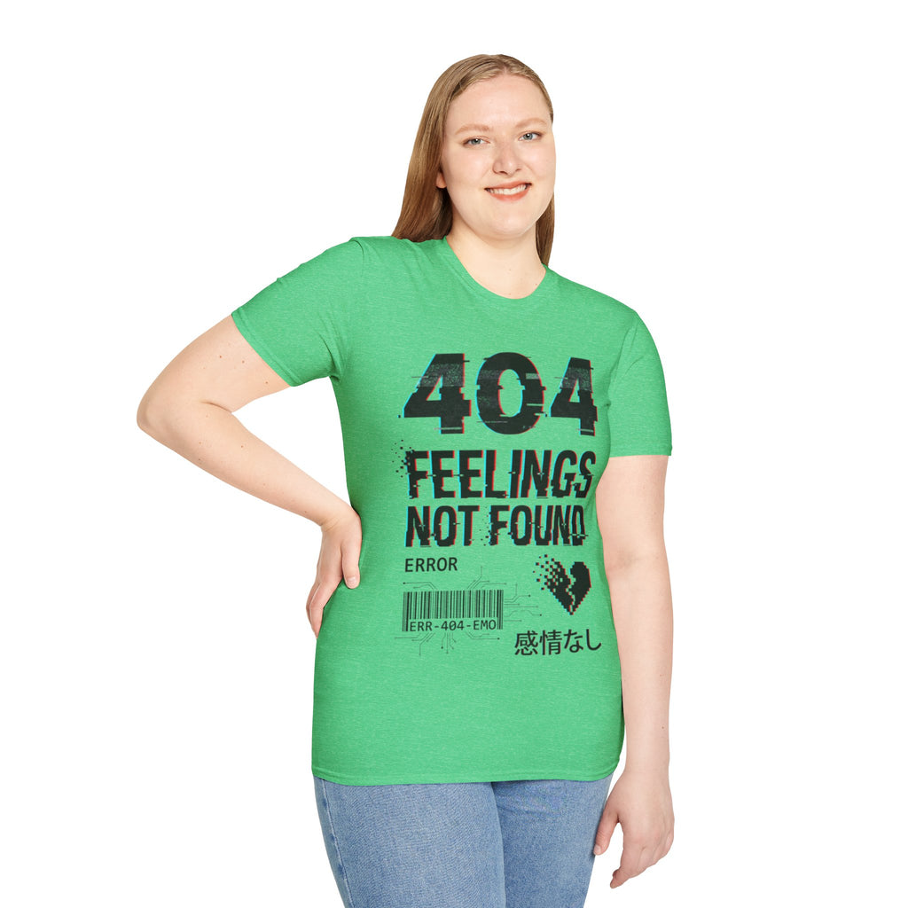 Urban Streetwear '404 Feelings' Glitch T-Shirt
