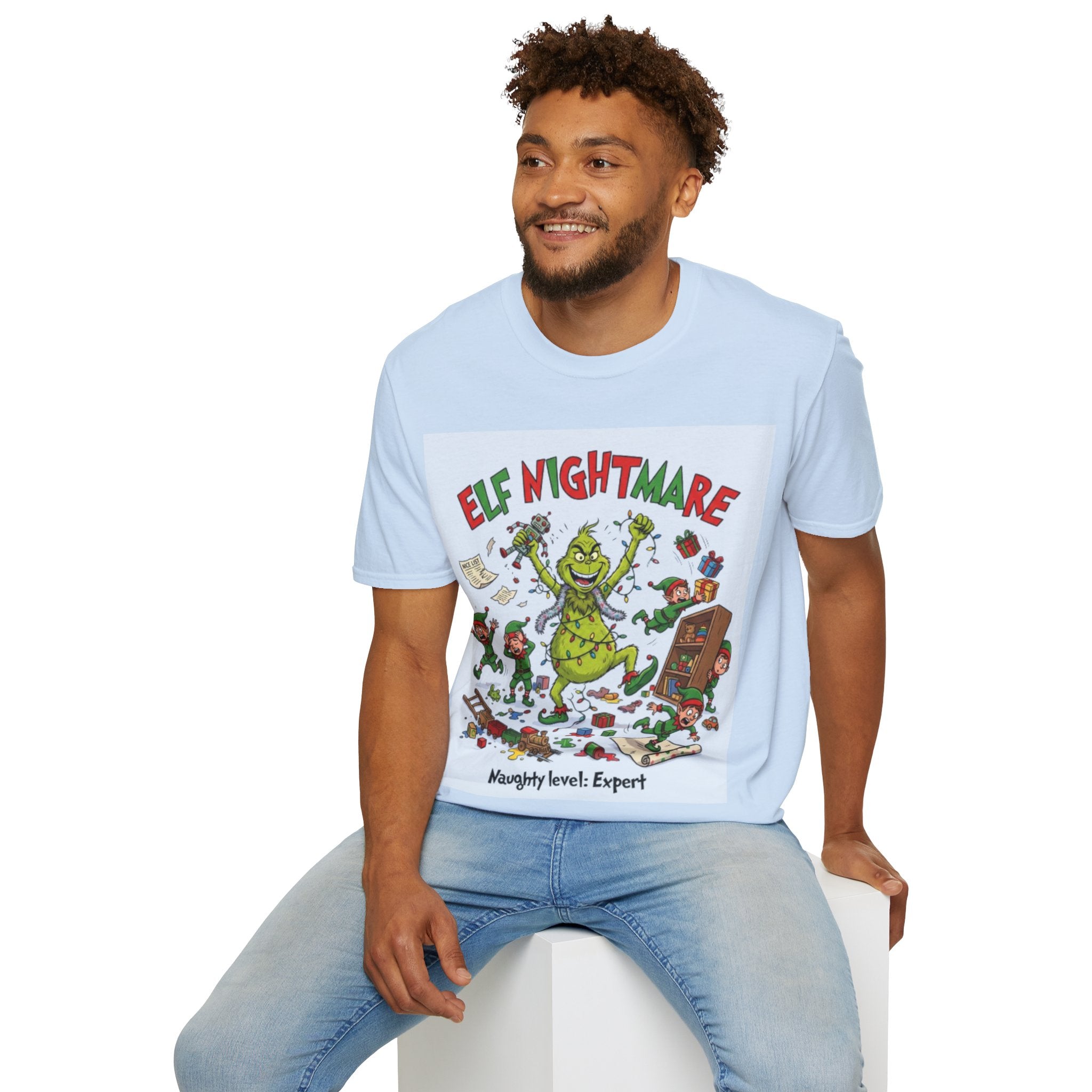 Grinch Elf Nightmare Tee | Funny Grinch Christmas Chaos T-shirt