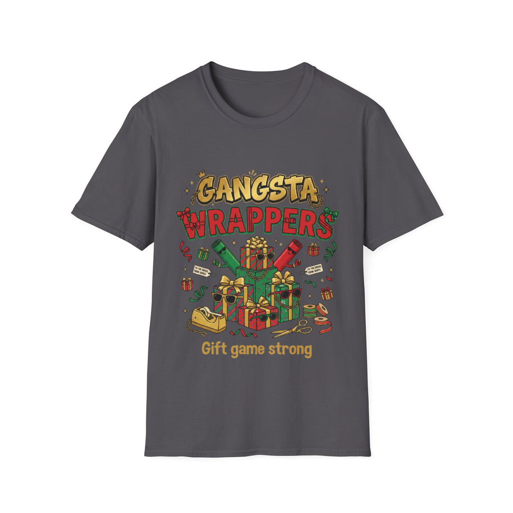 Gangsta Wrappers Crew T-shirt | Funny Christmas Matching Tee
