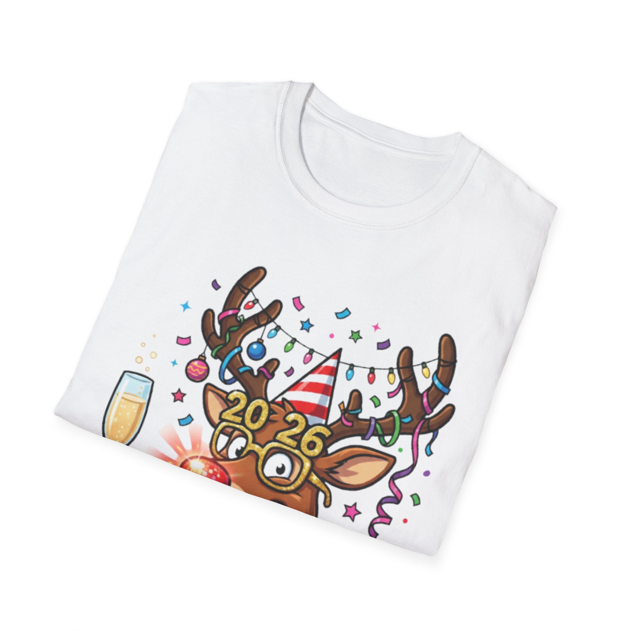 Trendy 2026 Reindeer Party Tee for Urban Style