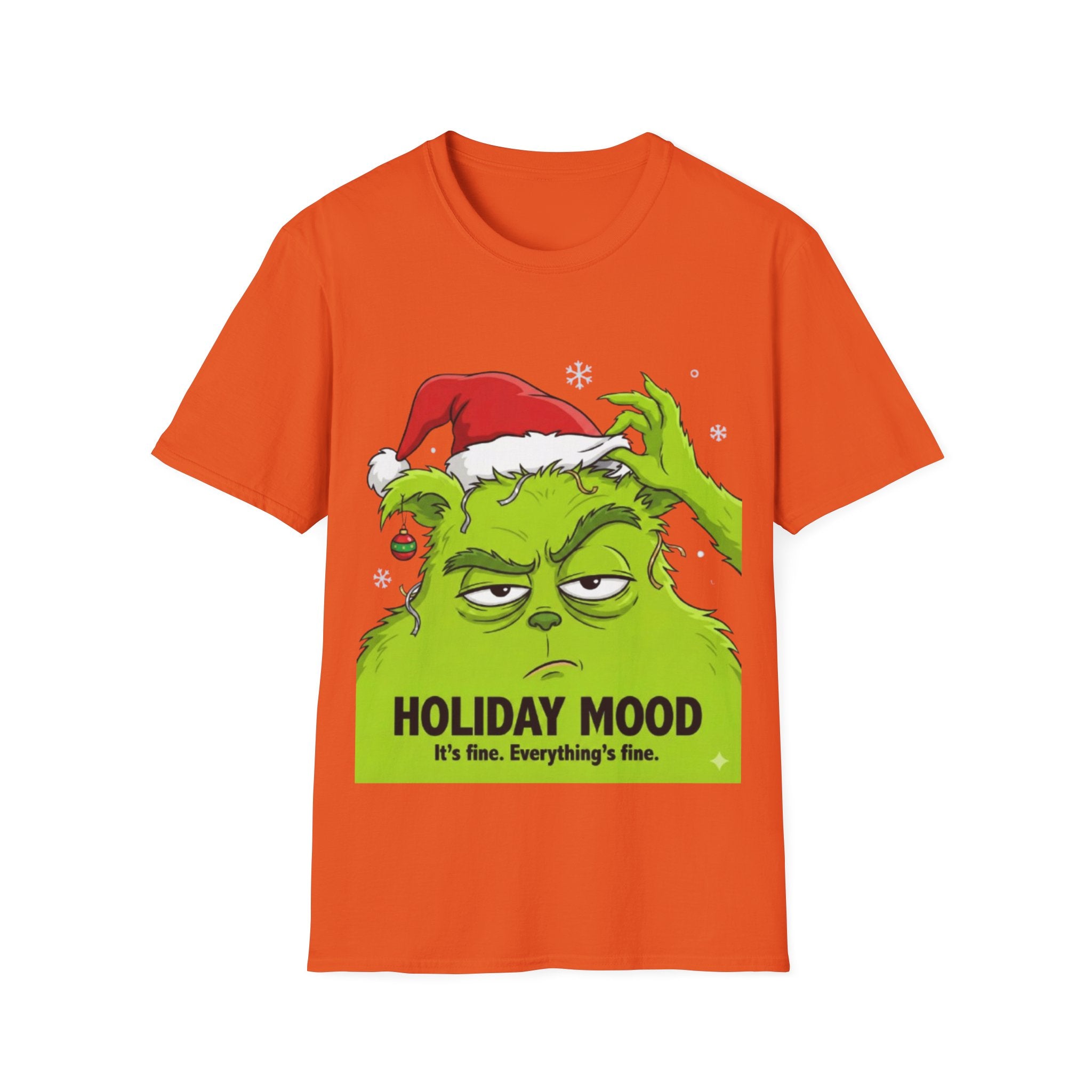 Grinch Holiday Mood T-shirt | Sarcastic Grinch Christmas Tee