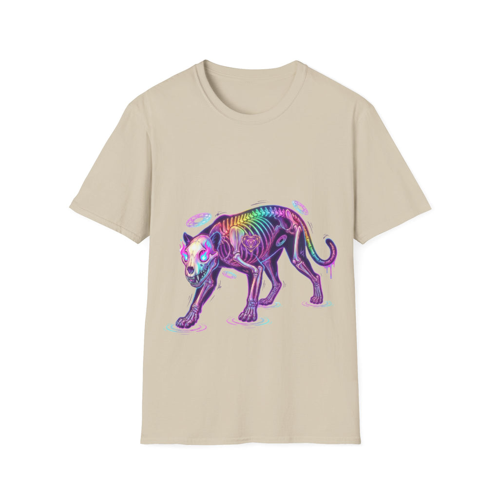 Neon Skeleton Panther Tee - Trendy Urban Streetwear