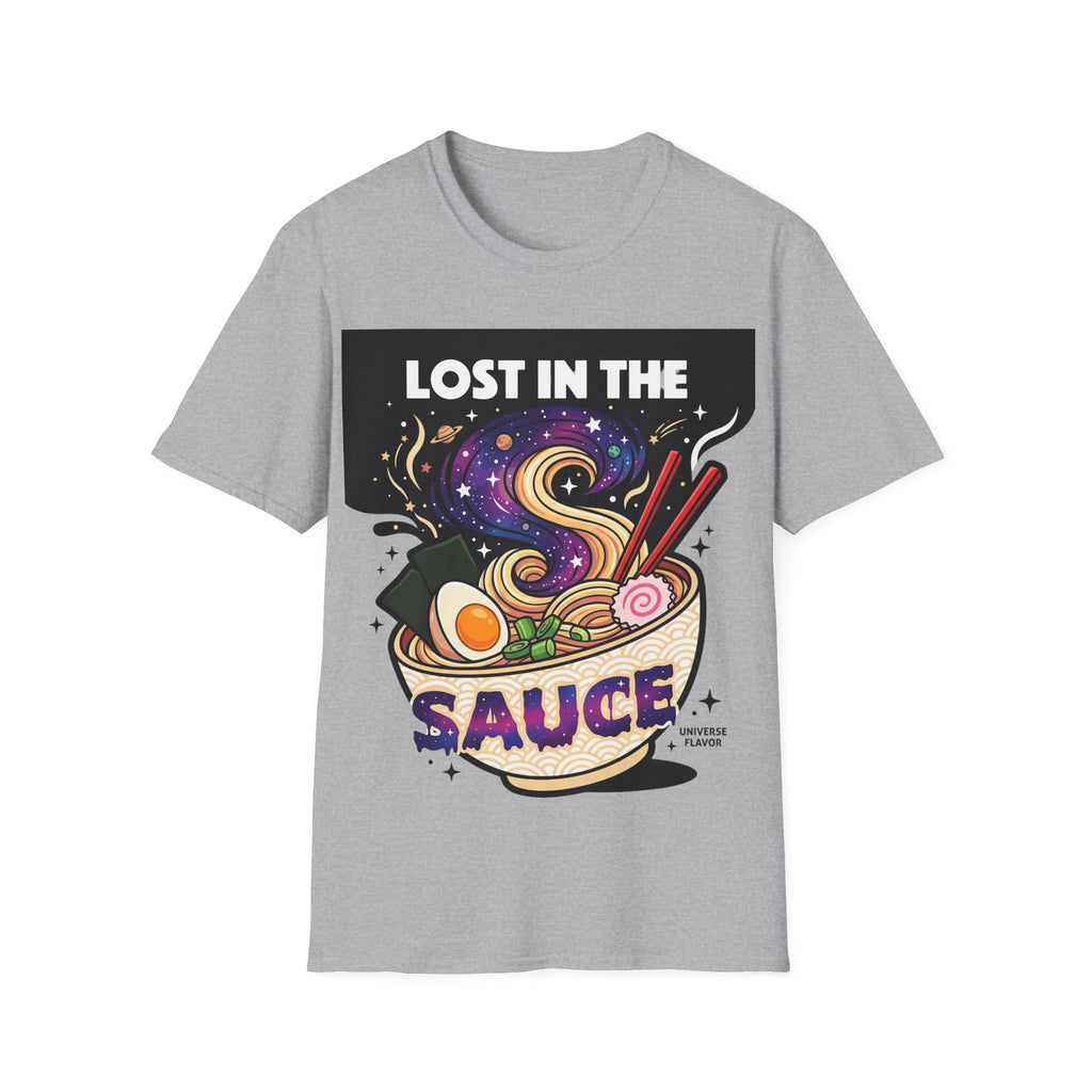 Lost in the Sauce Ramen Graphic Tee | Cosmic Noodle Bowl Streetwear Shirt