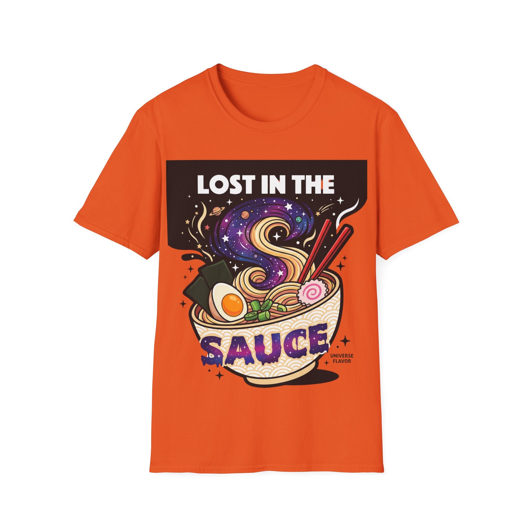 Lost in the Sauce Ramen Graphic Tee | Cosmic Noodle Bowl Streetwear Shirt