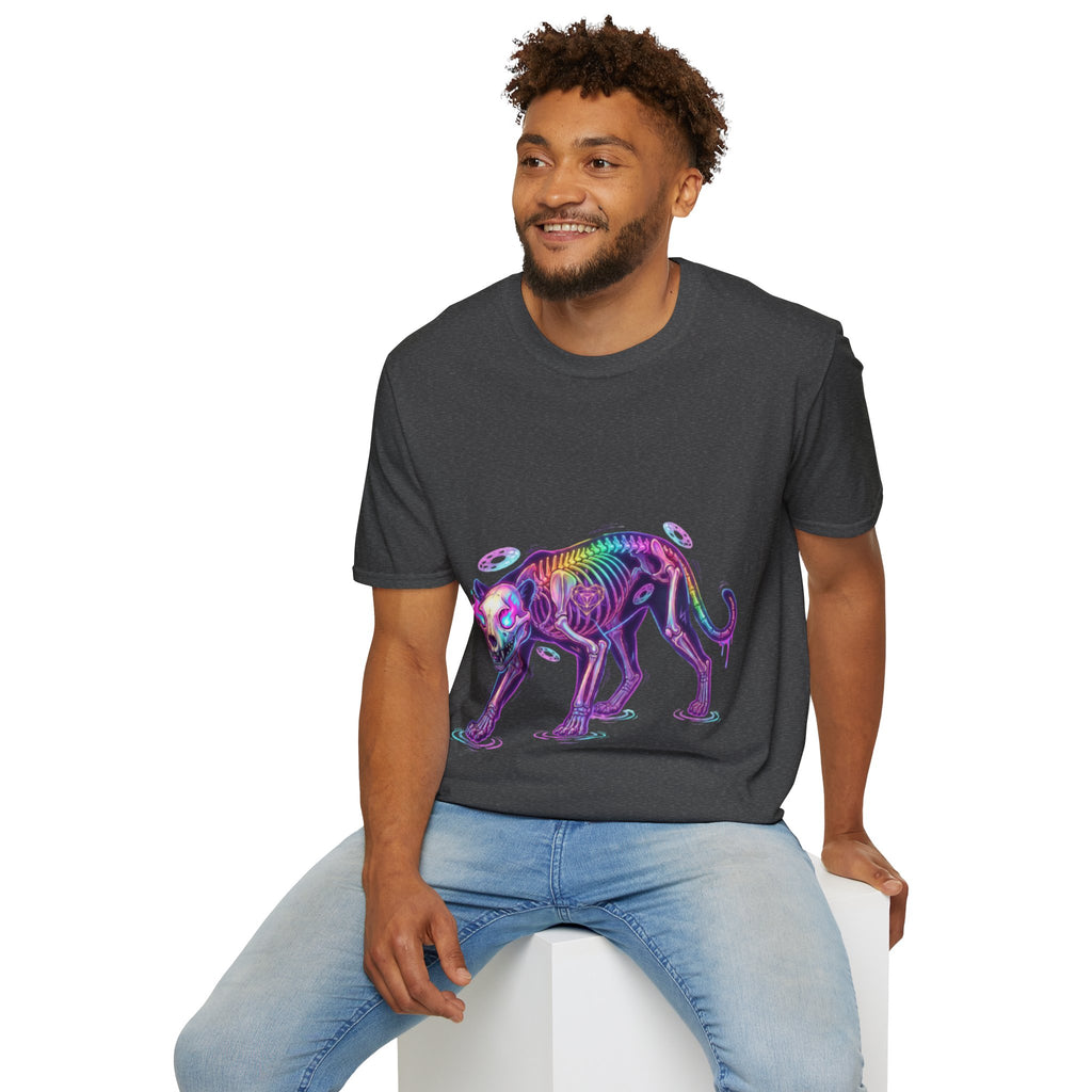 Neon Skeleton Panther Tee - Trendy Urban Streetwear