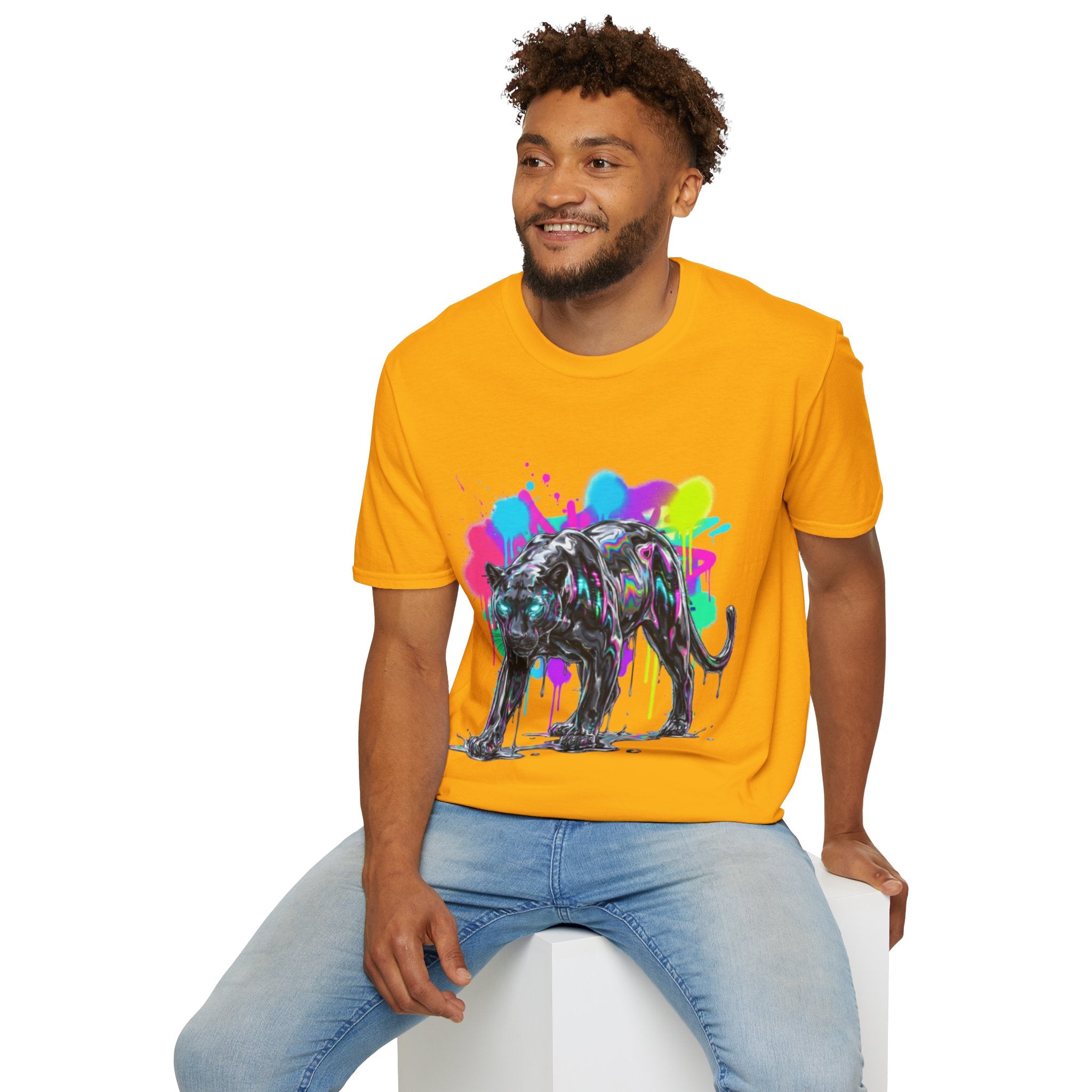 Neon Panther Streetwear Tee - Urban Trendy Vibes