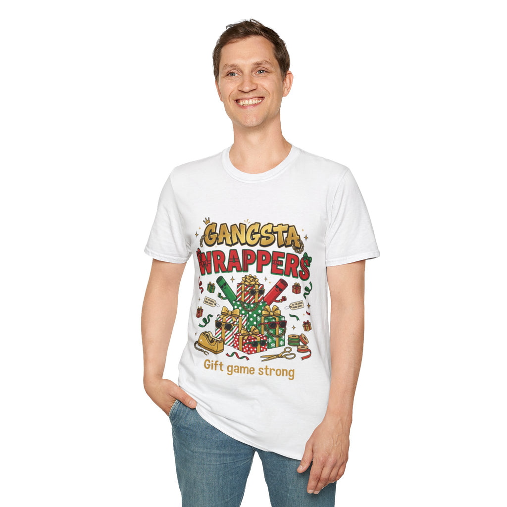 Gangsta Wrappers Crew T-shirt | Funny Christmas Matching Tee