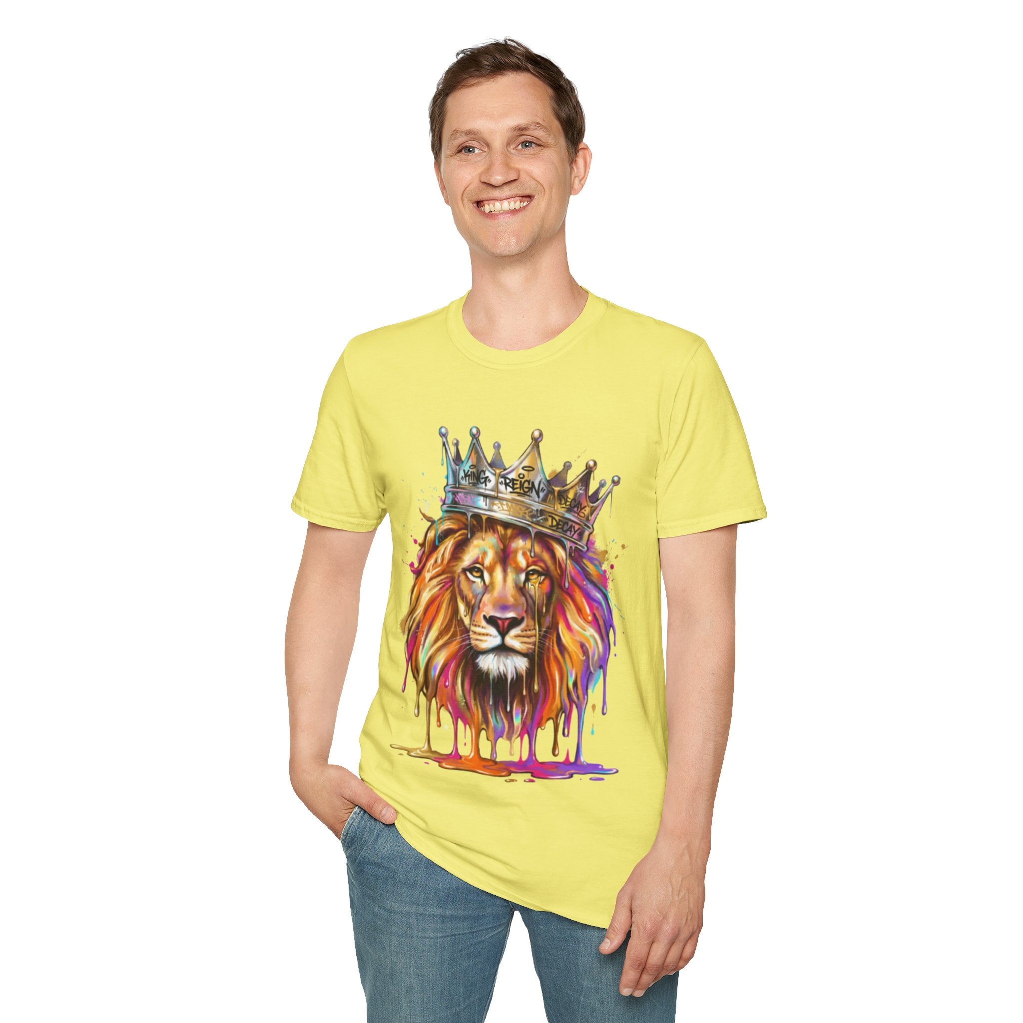 Vibrant Lion Streetwear Tee - Urban Art Vibes