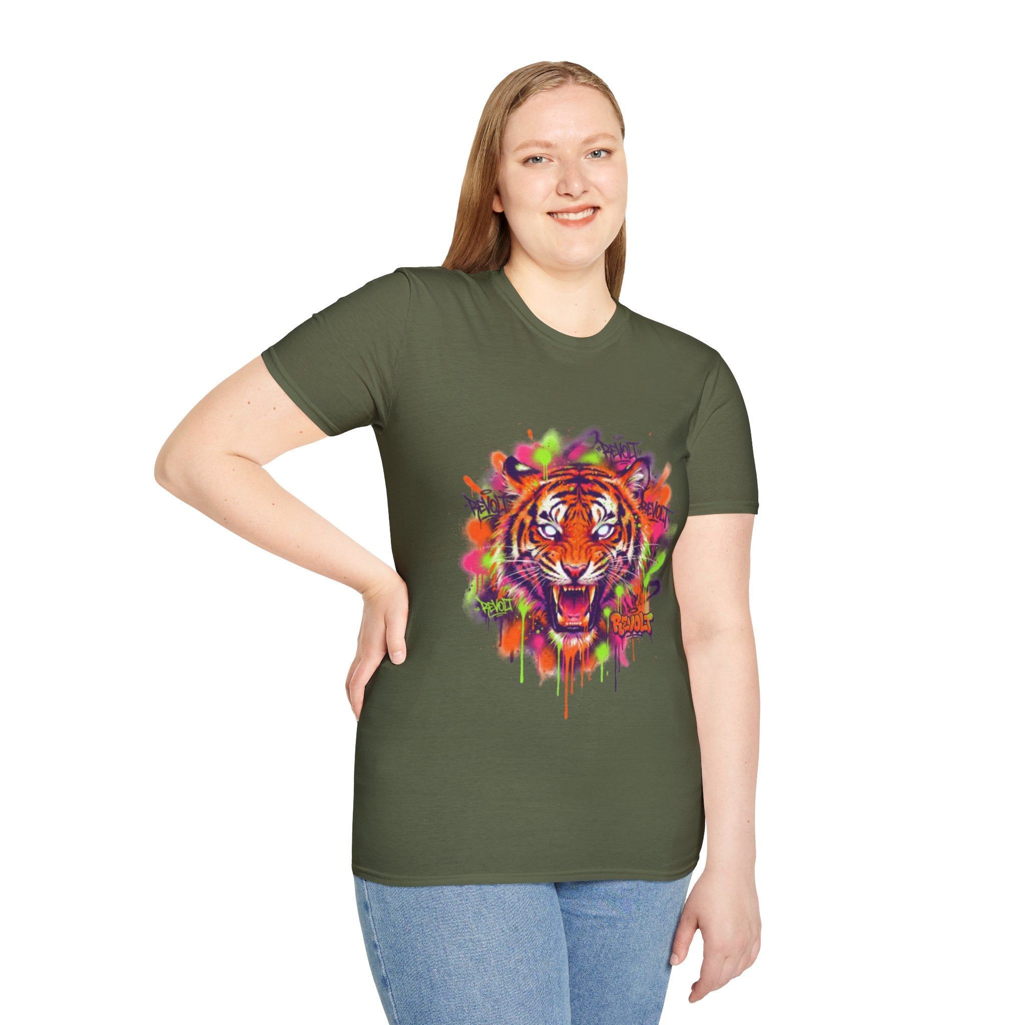 Trendy Urban Tiger Tee - Bold Streetwear Vibes