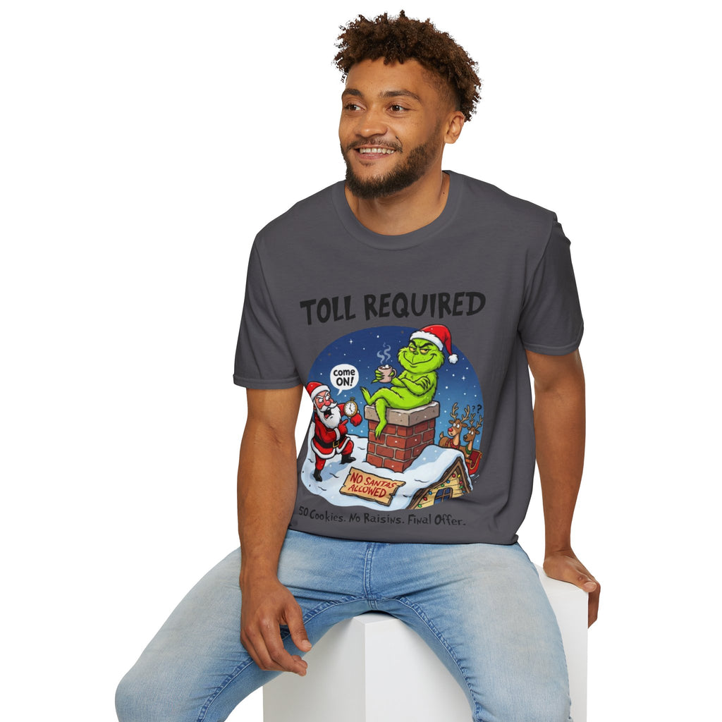 Santa Blocked by Grinch Tee | Funny Grinch Christmas T-shirt