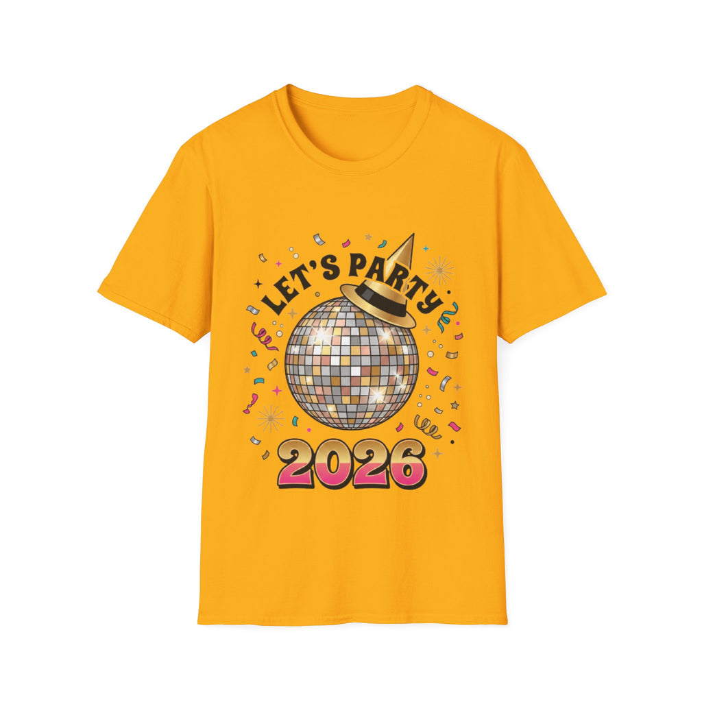 Trendy Let's Party 2026 Disco Ball Tee