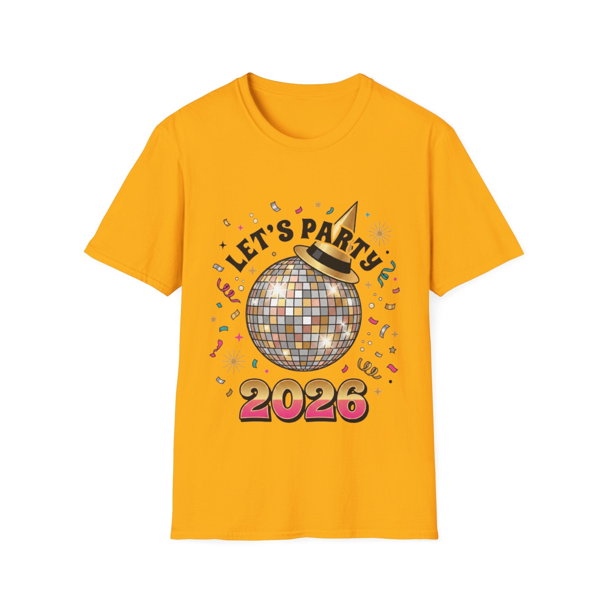 Trendy Let's Party 2026 Disco Ball Tee