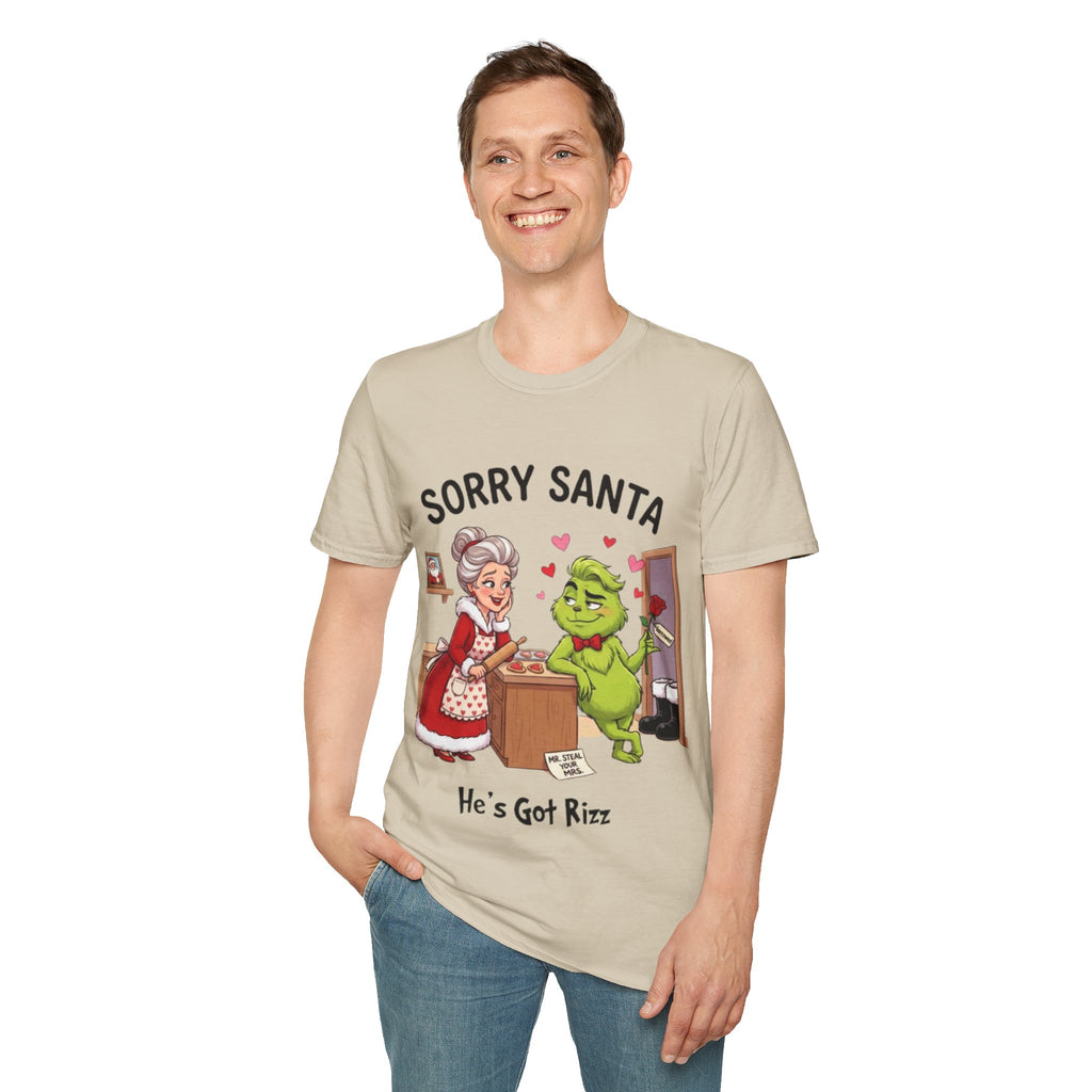 Grinch Rizz T-shirt | Funny Mrs. Claus Christmas Tee