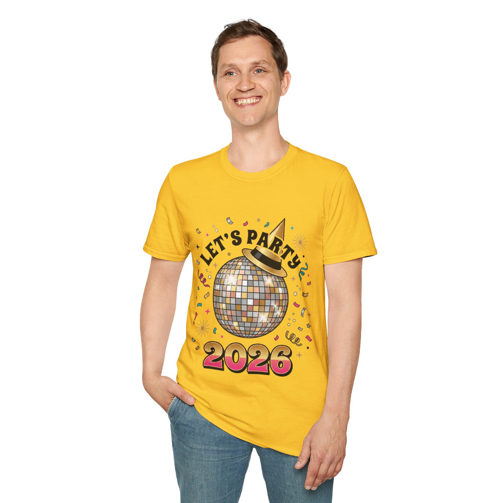 Trendy Let's Party 2026 Disco Ball Tee
