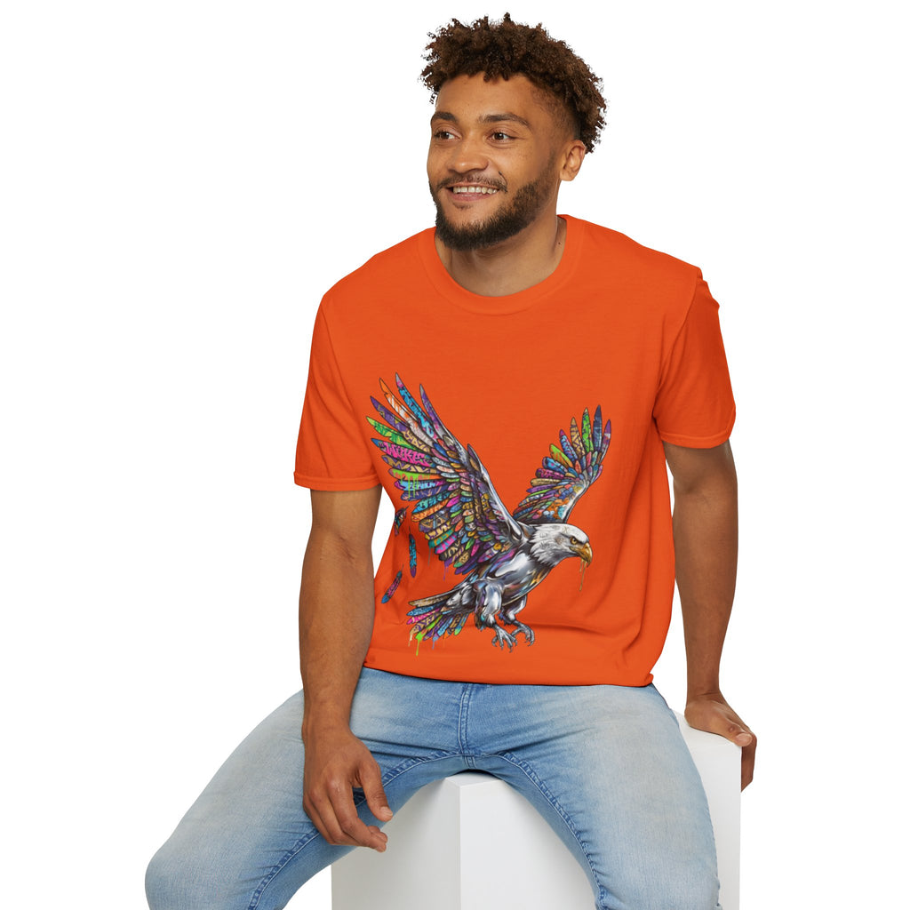 Vibrant Urban Eagle T-Shirt - Bold Streetwear Design