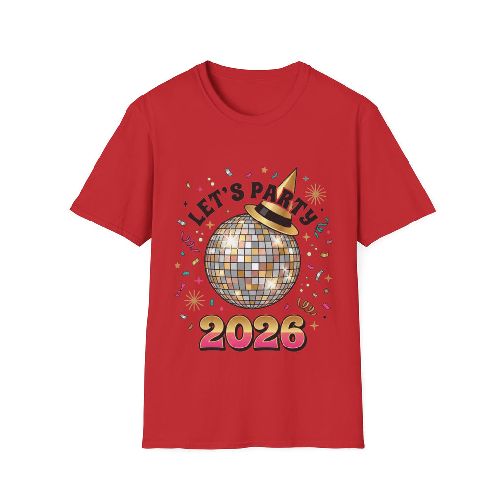Trendy Let's Party 2026 Disco Ball Tee