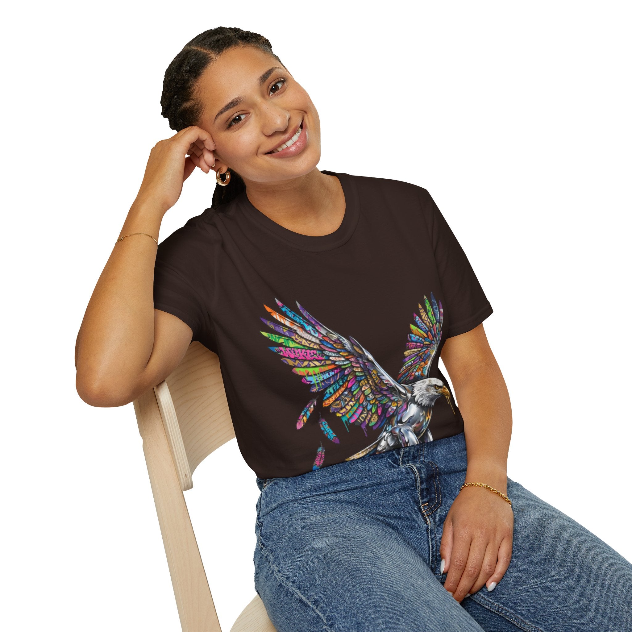 Vibrant Urban Eagle T-Shirt - Bold Streetwear Design