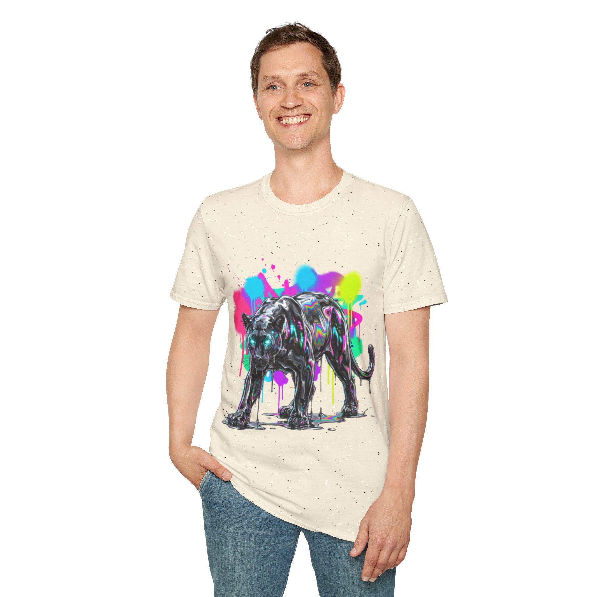 Neon Panther Streetwear Tee - Urban Trendy Vibes