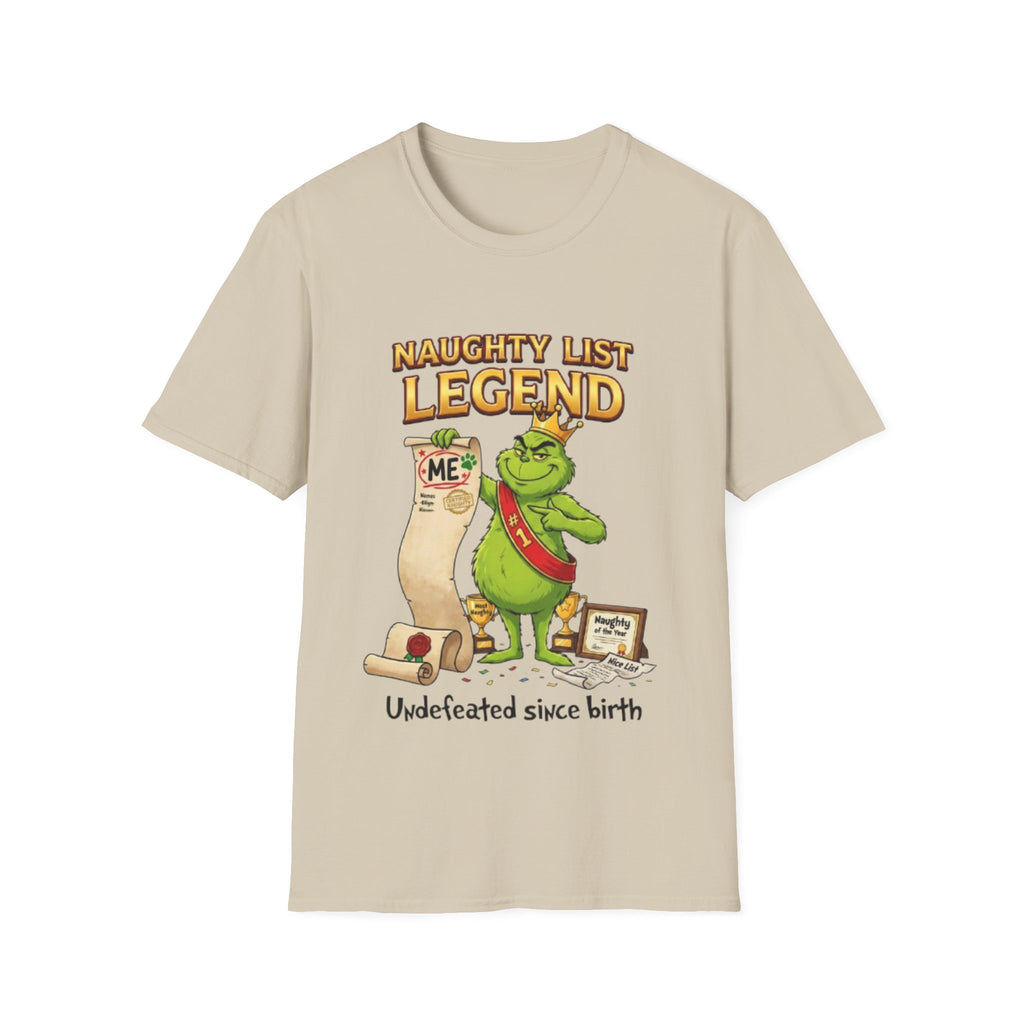 Naughty List Legend Tee | Funny Grinch Christmas T-shirt