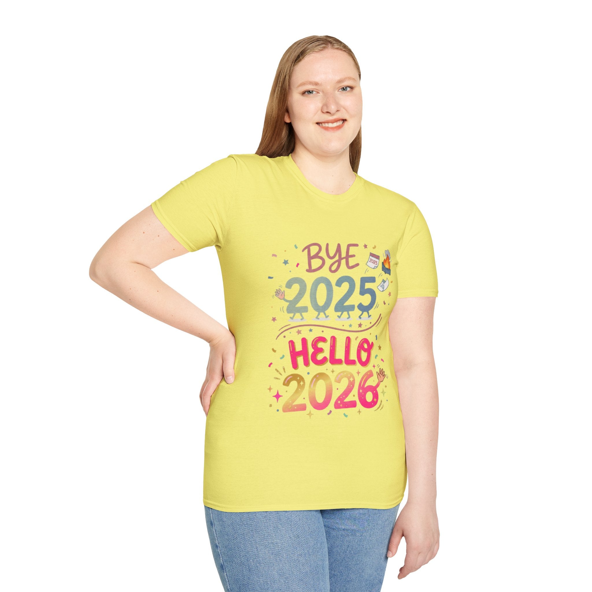 Trendy Urban Bye 2025 Hello 2026 T-Shirt