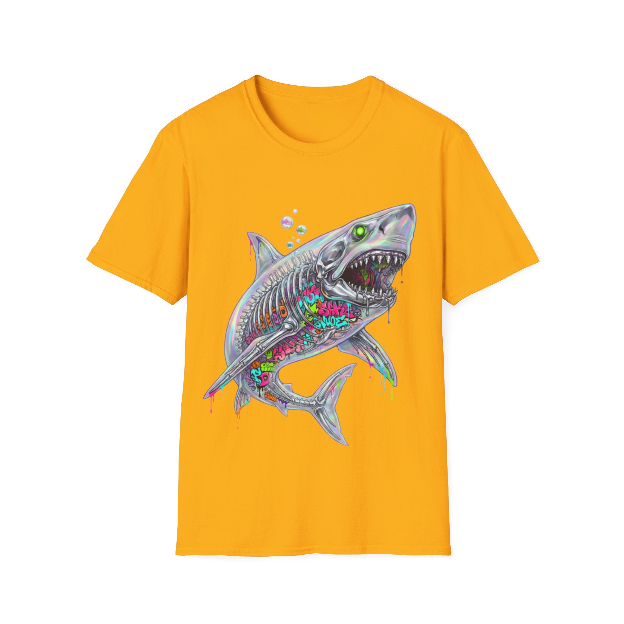 Iridescent Shark Streetwear T-Shirt - Urban Style