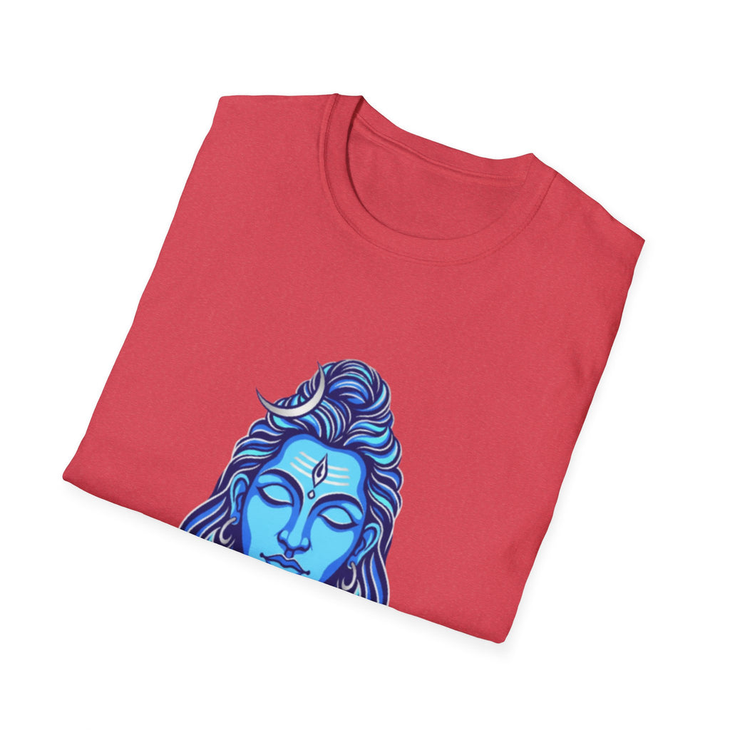 Mahadev Face on Water T-Shirt - Blue Divine Magic