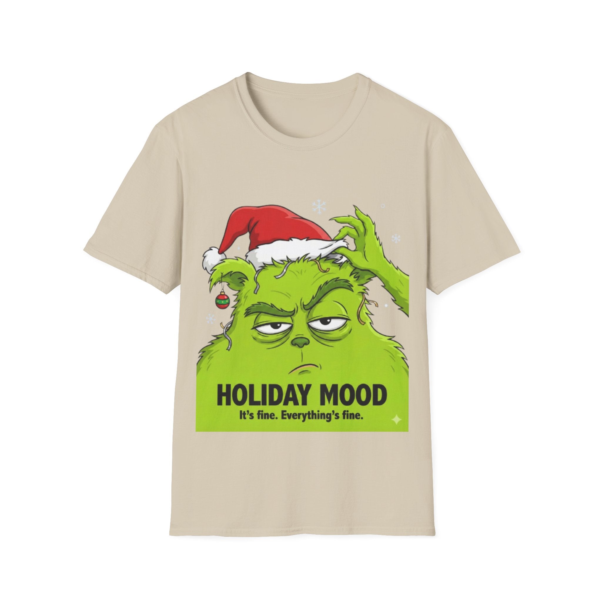Grinch Holiday Mood T-shirt | Sarcastic Grinch Christmas Tee