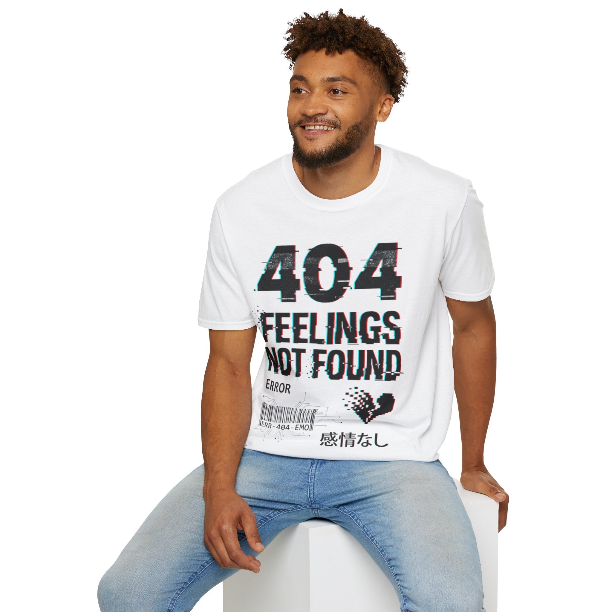 Urban Streetwear '404 Feelings' Glitch T-Shirt