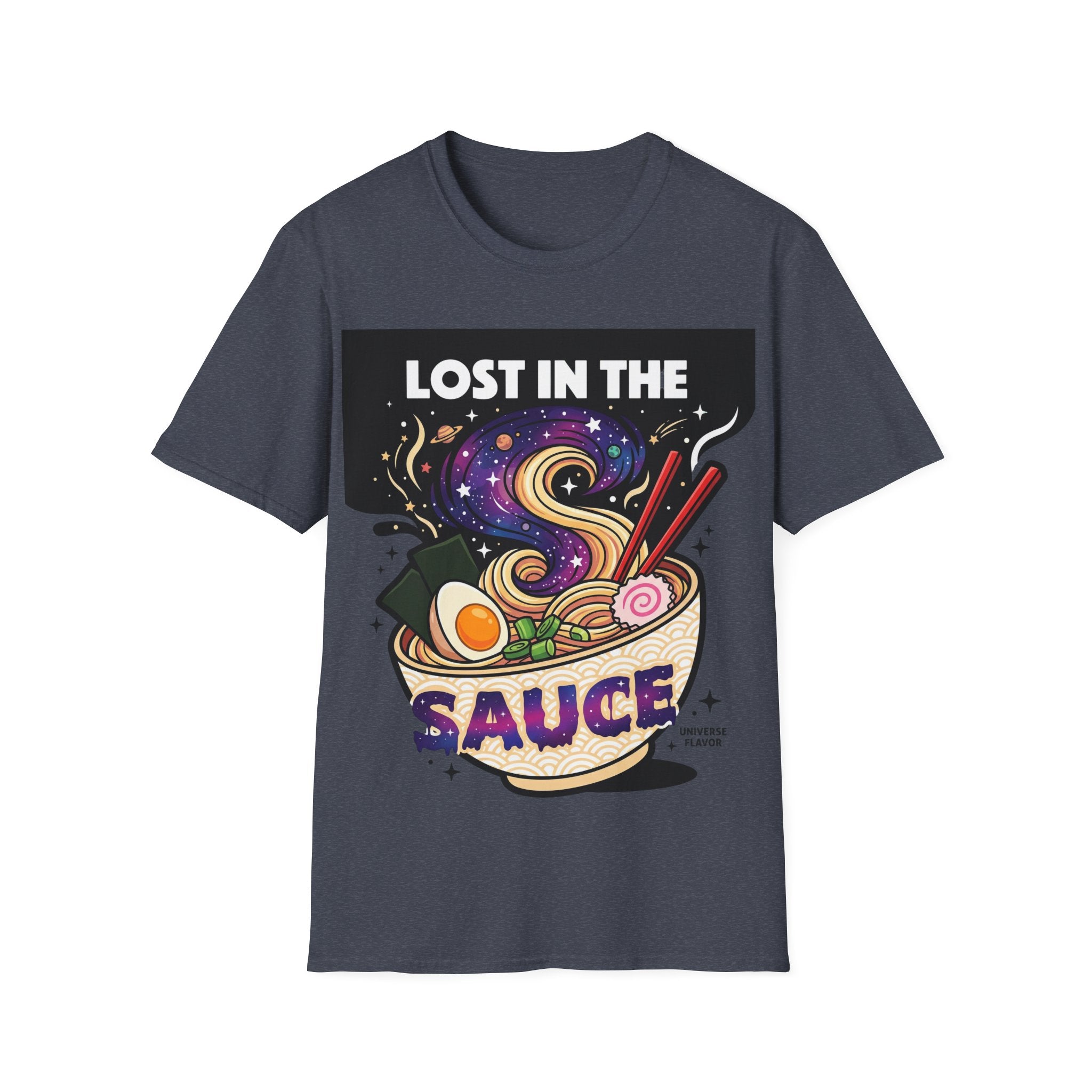 Lost in the Sauce Ramen Graphic Tee | Cosmic Noodle Bowl Streetwear Shirt