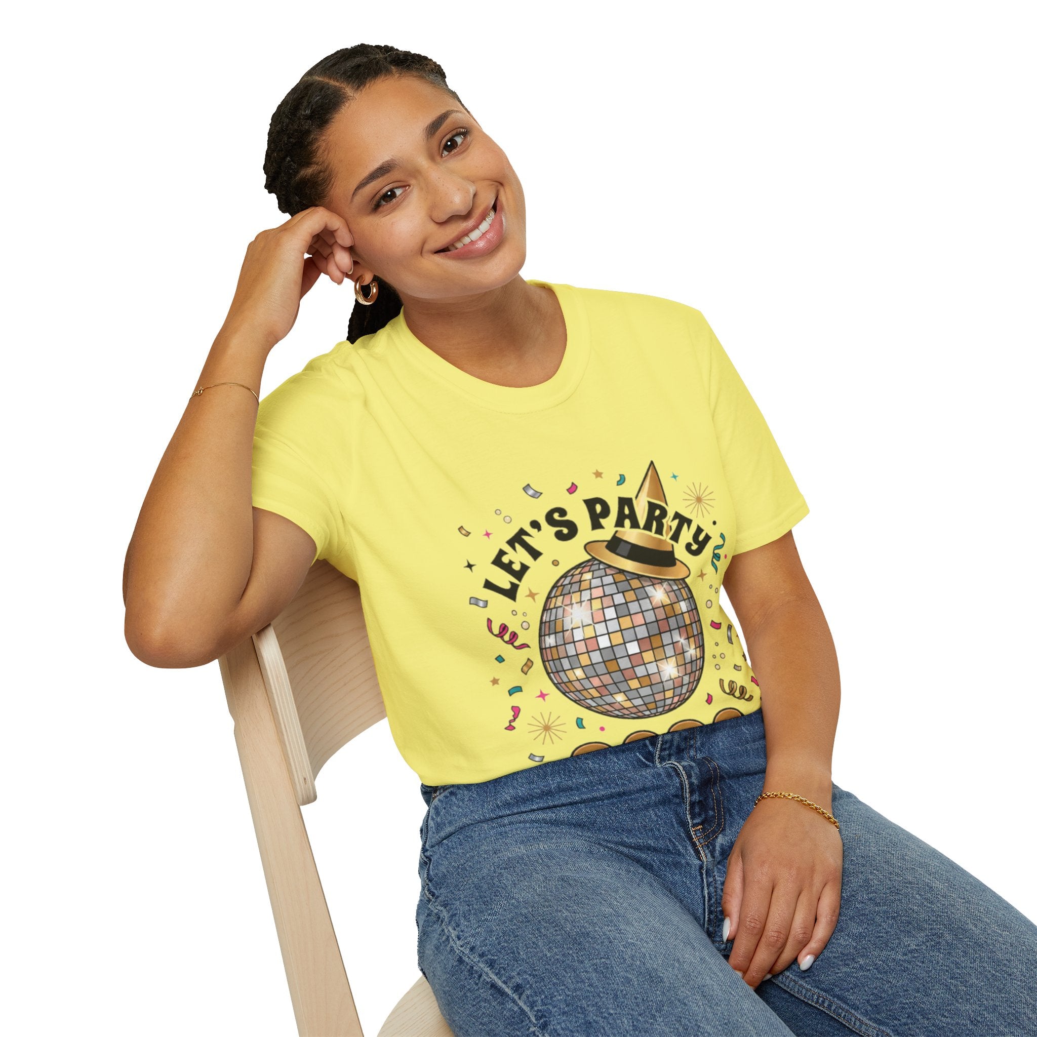 Trendy Let's Party 2026 Disco Ball Tee