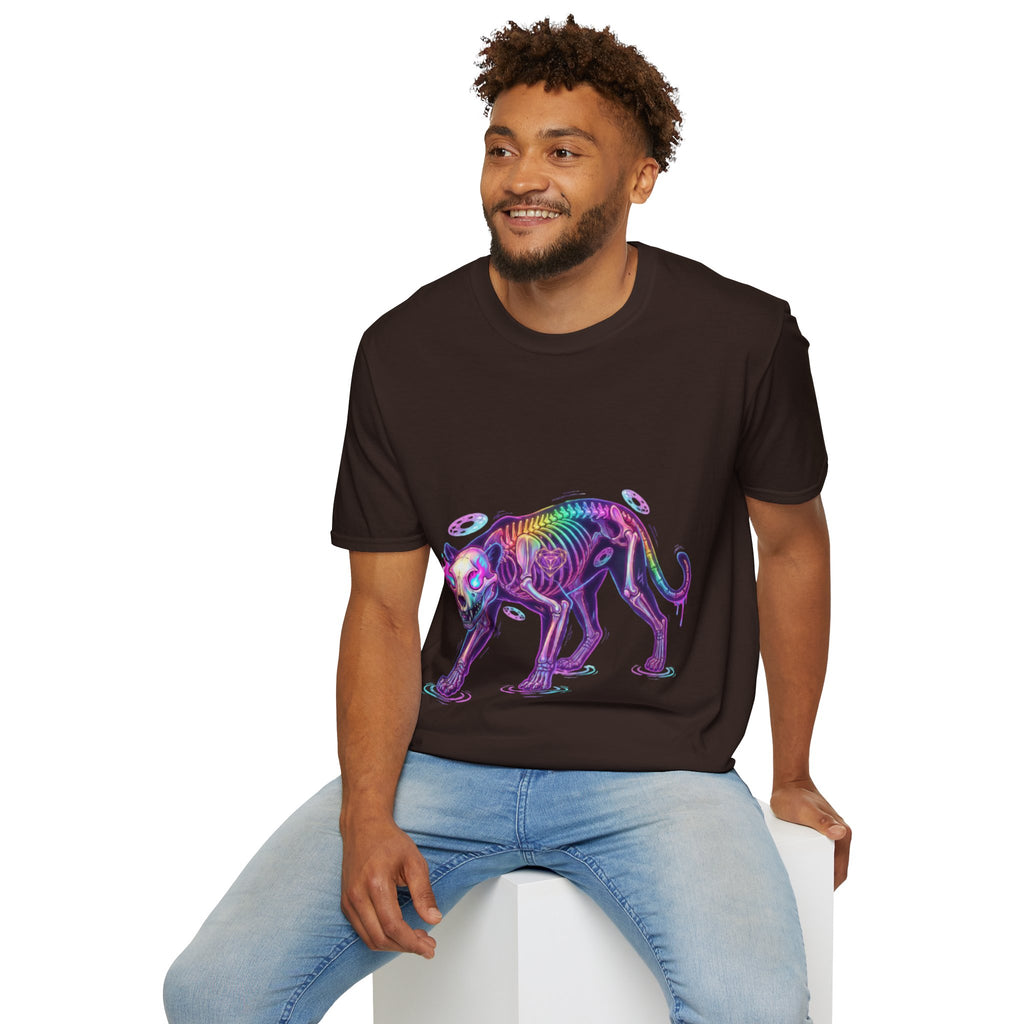 Neon Skeleton Panther Tee - Trendy Urban Streetwear