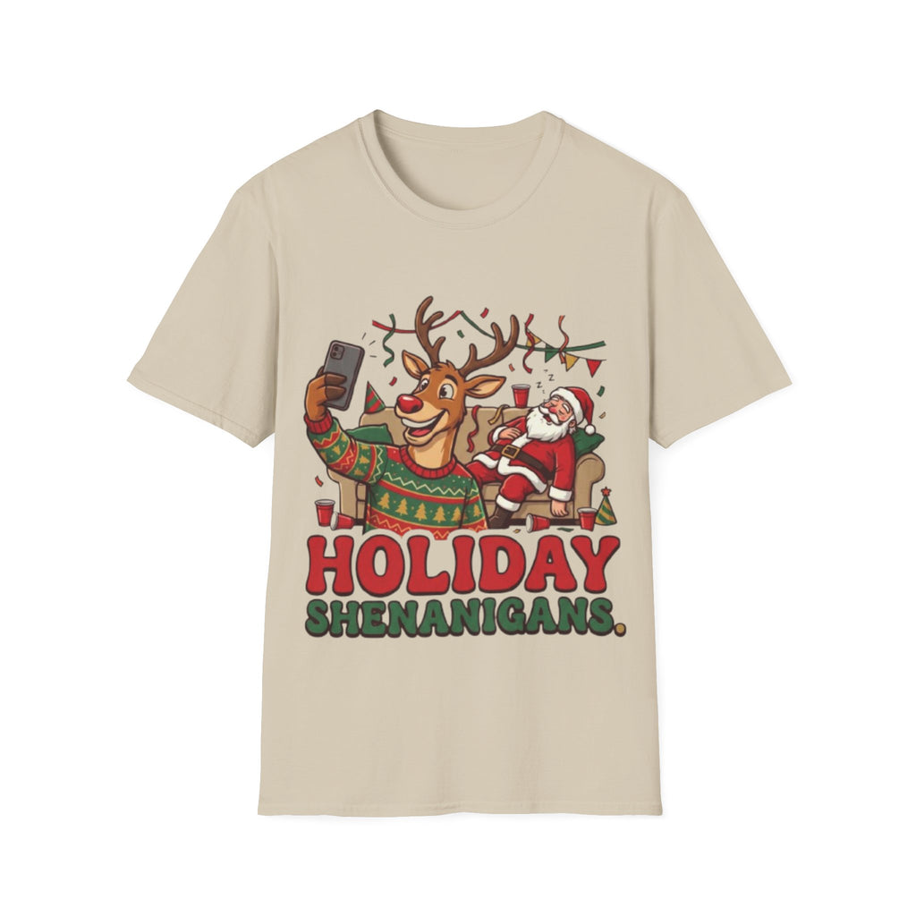 Holiday Shenanigans T-shirt | Funny Christmas Party Tee