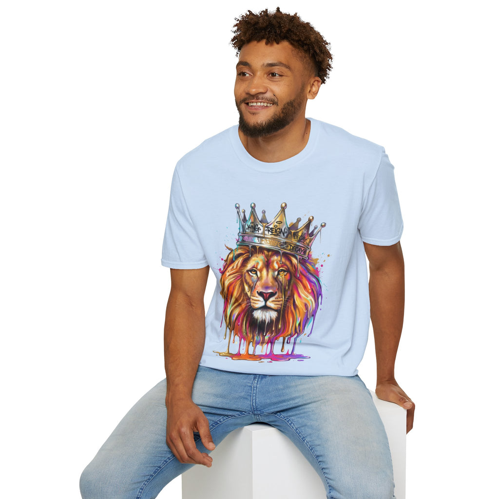 Vibrant Lion Streetwear Tee - Urban Art Vibes