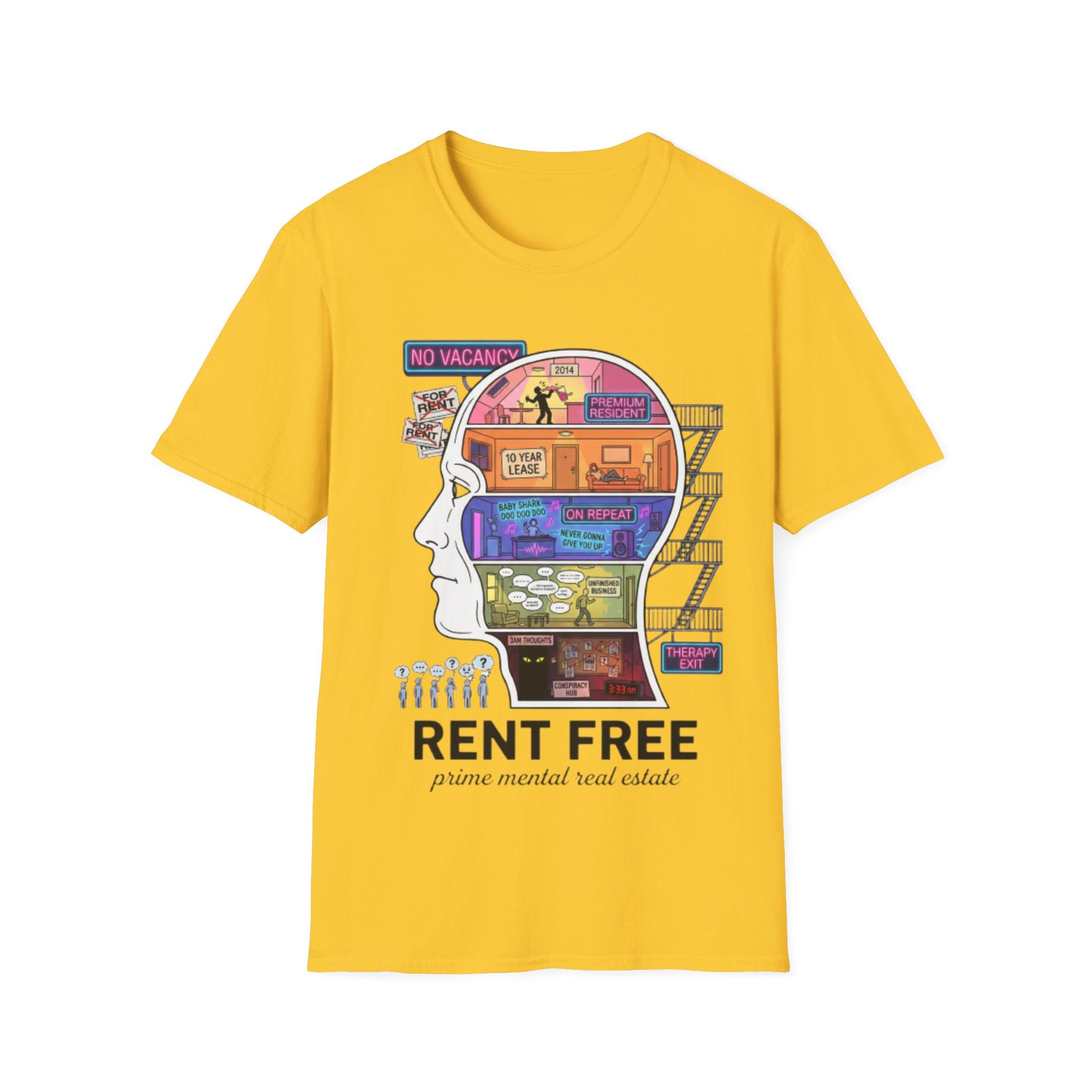 Rent Free Urban Tee - Trendy Streetwear Design