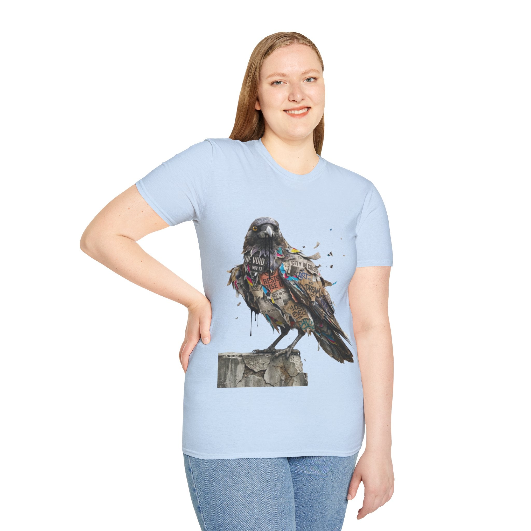 Urban Rebel Crow T-Shirt - Trendy Streetwear Style