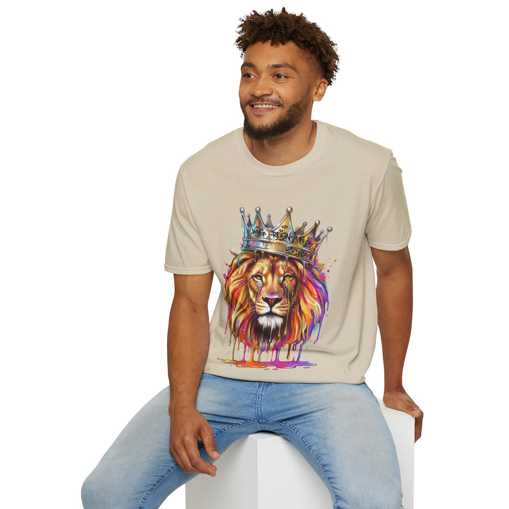 Vibrant Lion Streetwear Tee - Urban Art Vibes