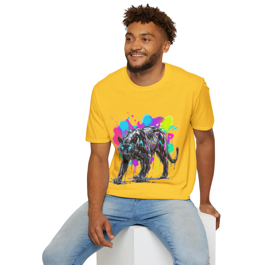 Neon Panther Streetwear Tee - Urban Trendy Vibes
