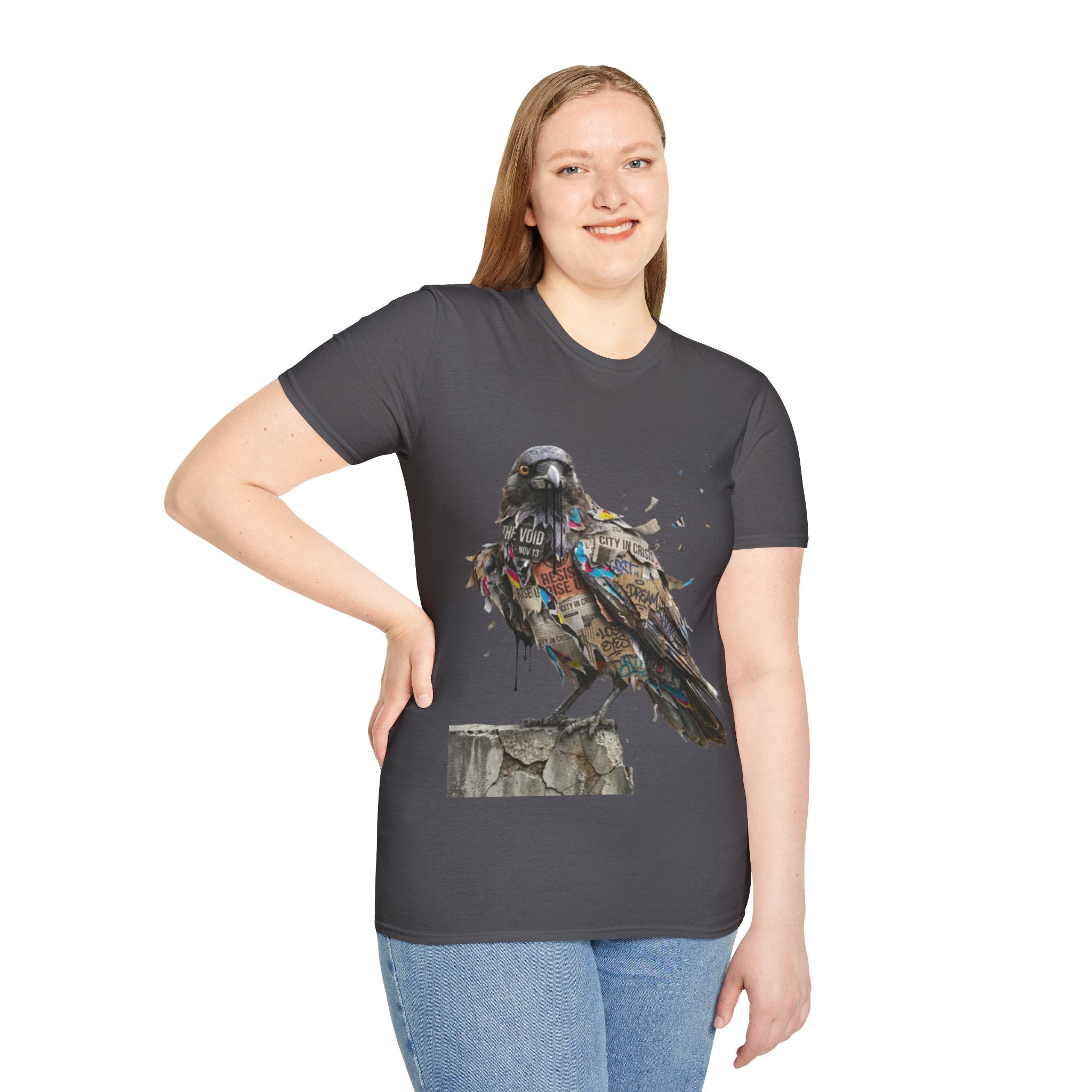 Urban Rebel Crow T-Shirt - Trendy Streetwear Style