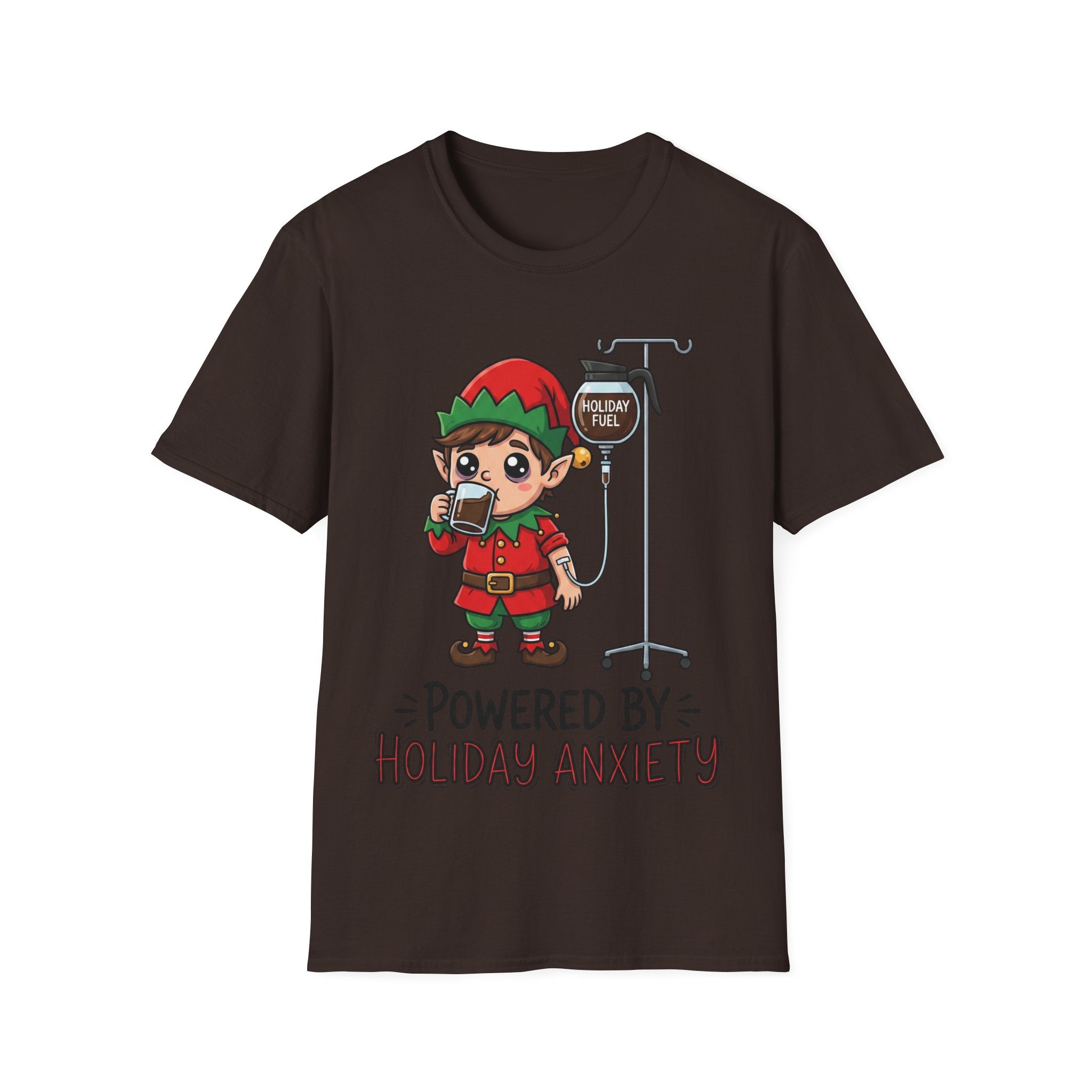 Christmas T-Shirt: Powerd by Holiday Anxiety