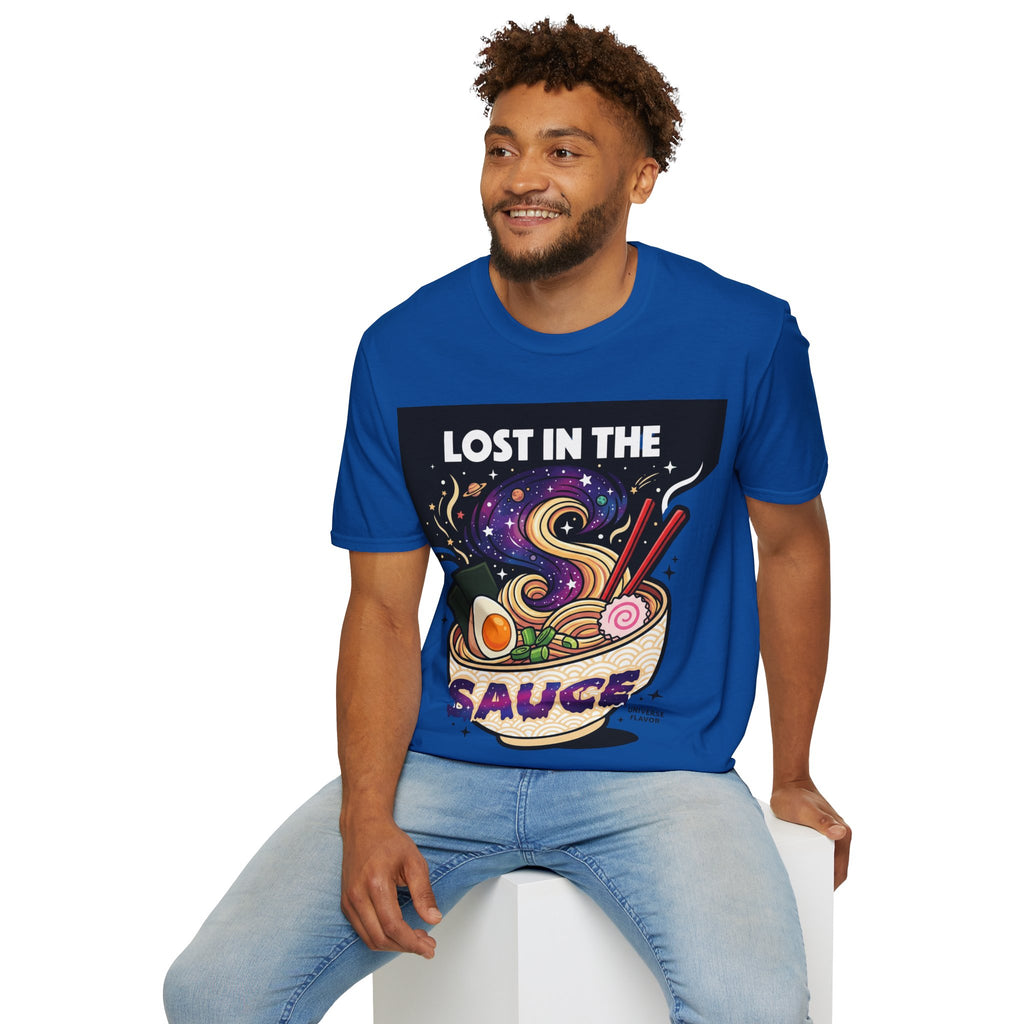 Lost in the Sauce Ramen Graphic Tee | Cosmic Noodle Bowl Streetwear Shirt