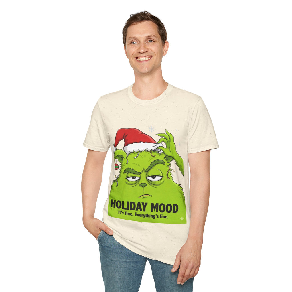 Grinch Holiday Mood T-shirt | Sarcastic Grinch Christmas Tee